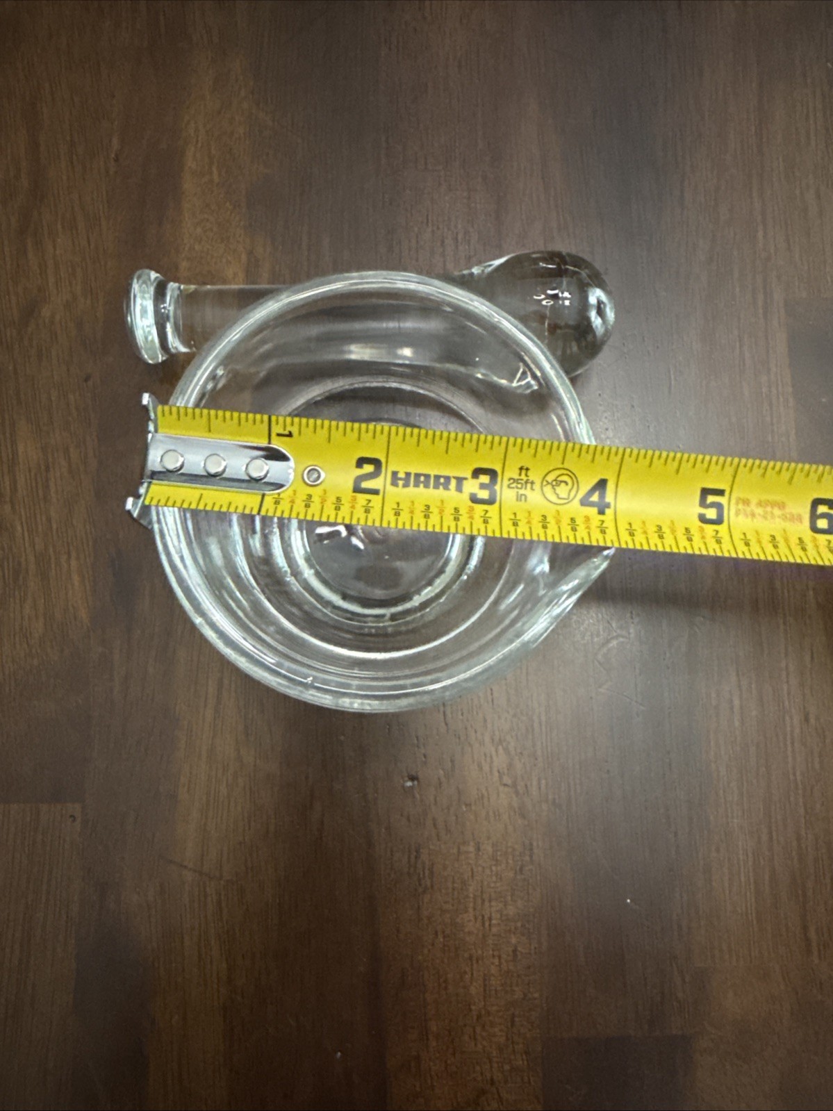 Vintage Glass Mortar and Pestle Set Apothecary Pharmacy 4 oz Spout Mid-Century