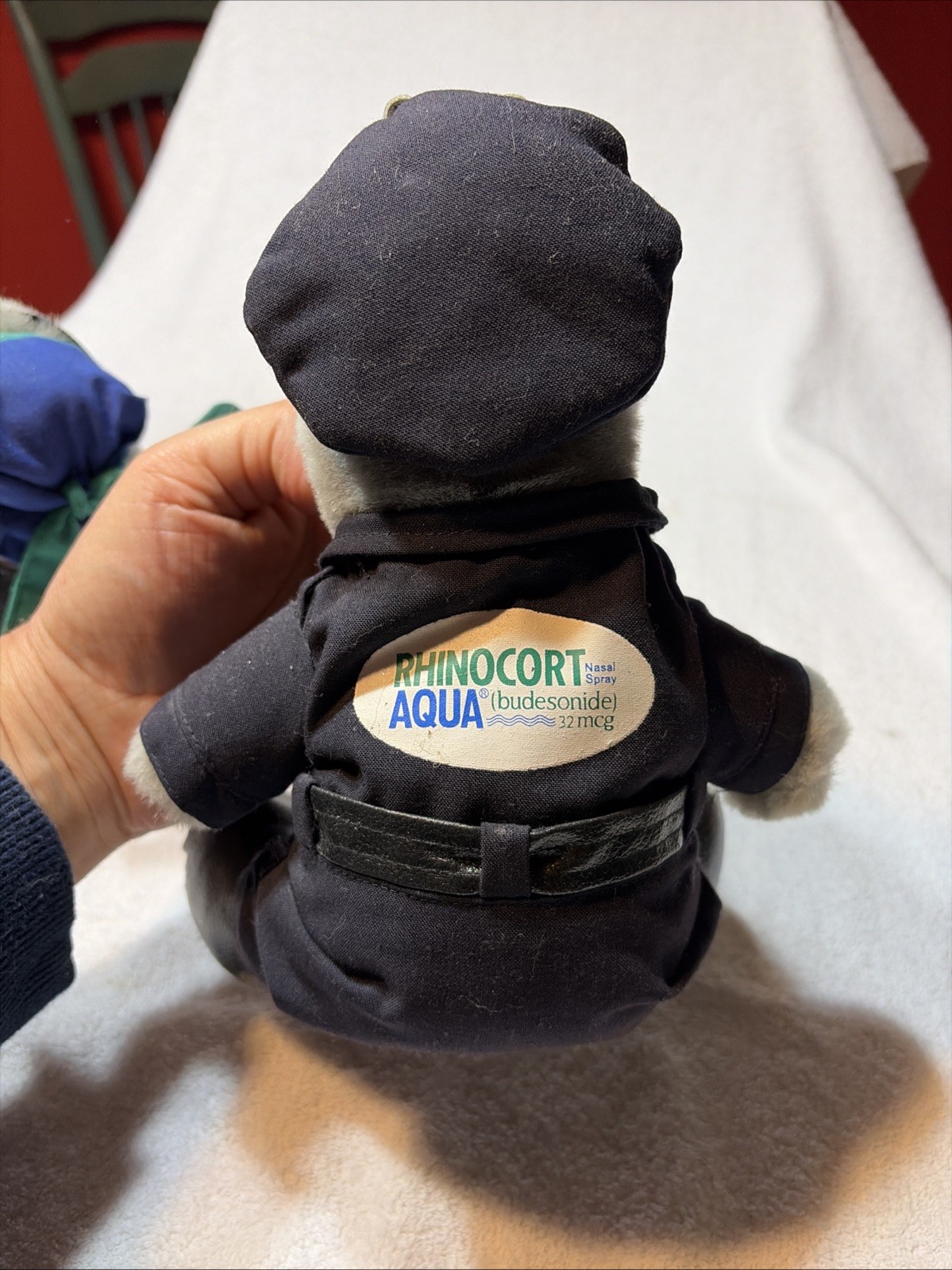 Rhinocort Aqua Biker Plush Toy Rhino Drug Rep Pharmaceutical Promo Advertising