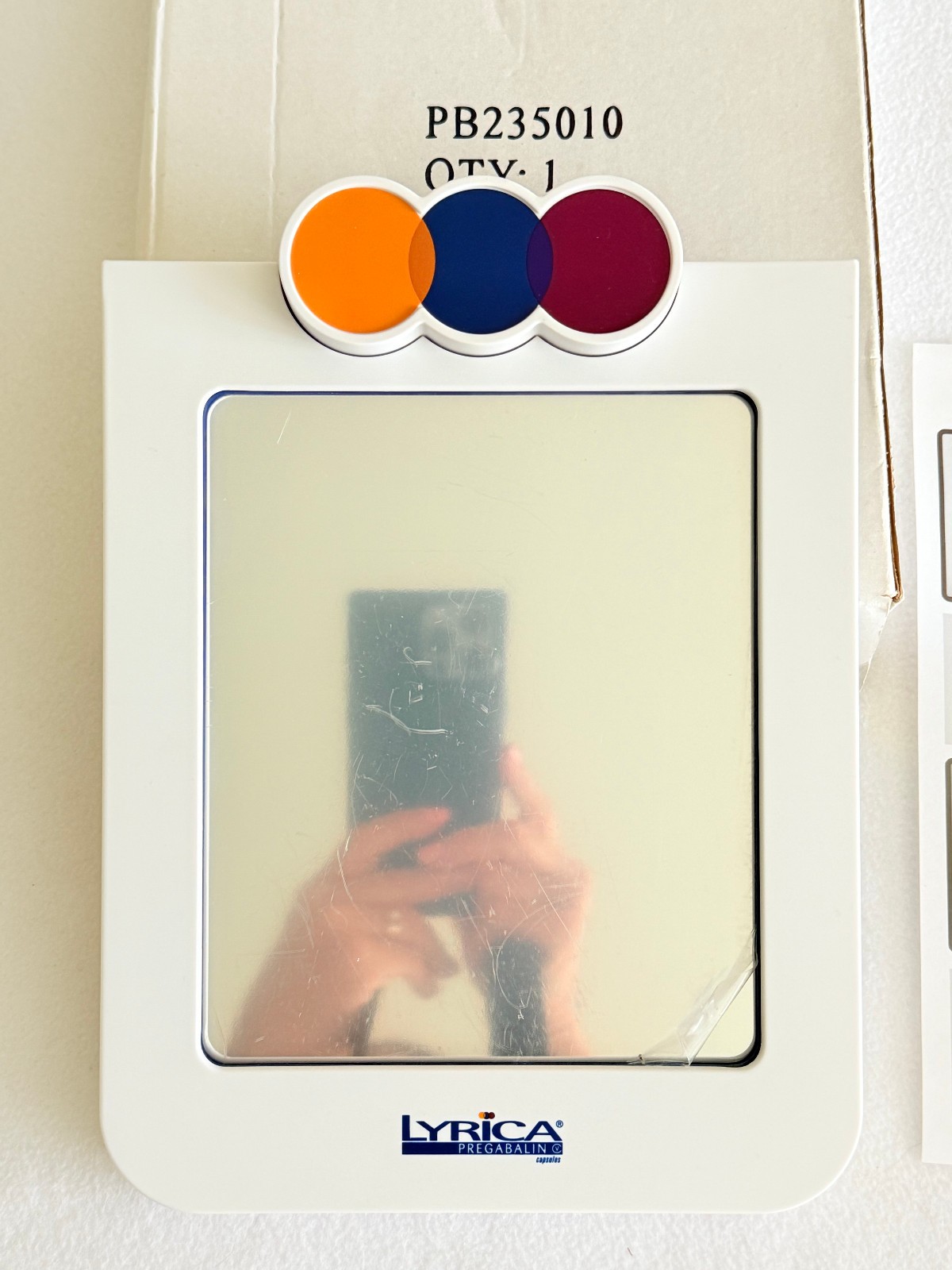 VINTAGE LYRICA PHARMACEUTICAL DRUG REP MIRROR – BRAND NEW