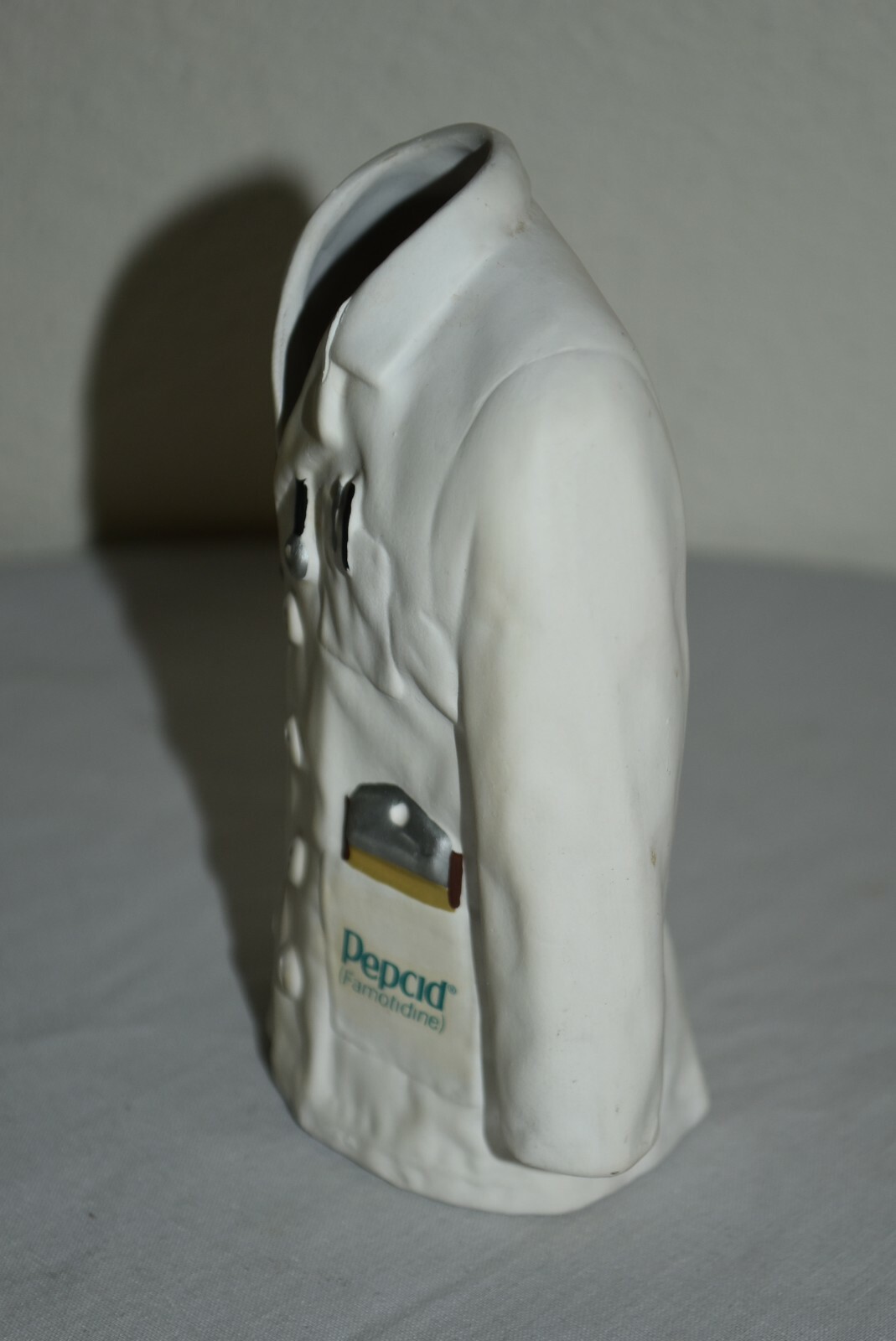 PEPCID Pharmaceutical drug rep 5 1/2″ tall Pencil holder Dr Jacket Rare EUC