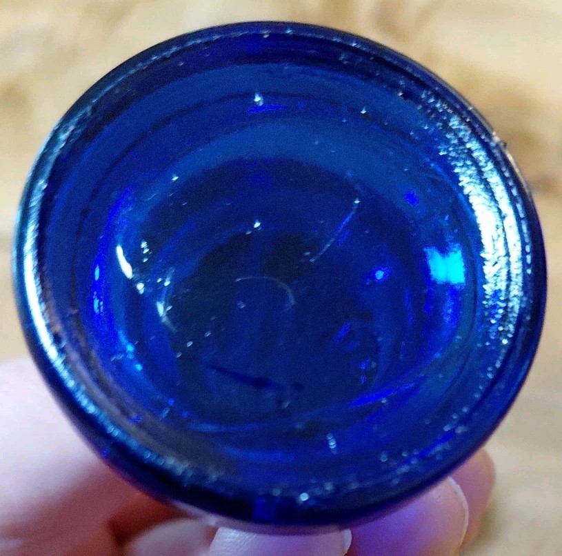 VTG. Blue Rexall Puretest Tincture of Iodine Bottle W/ Glass Dauber (10) Extra