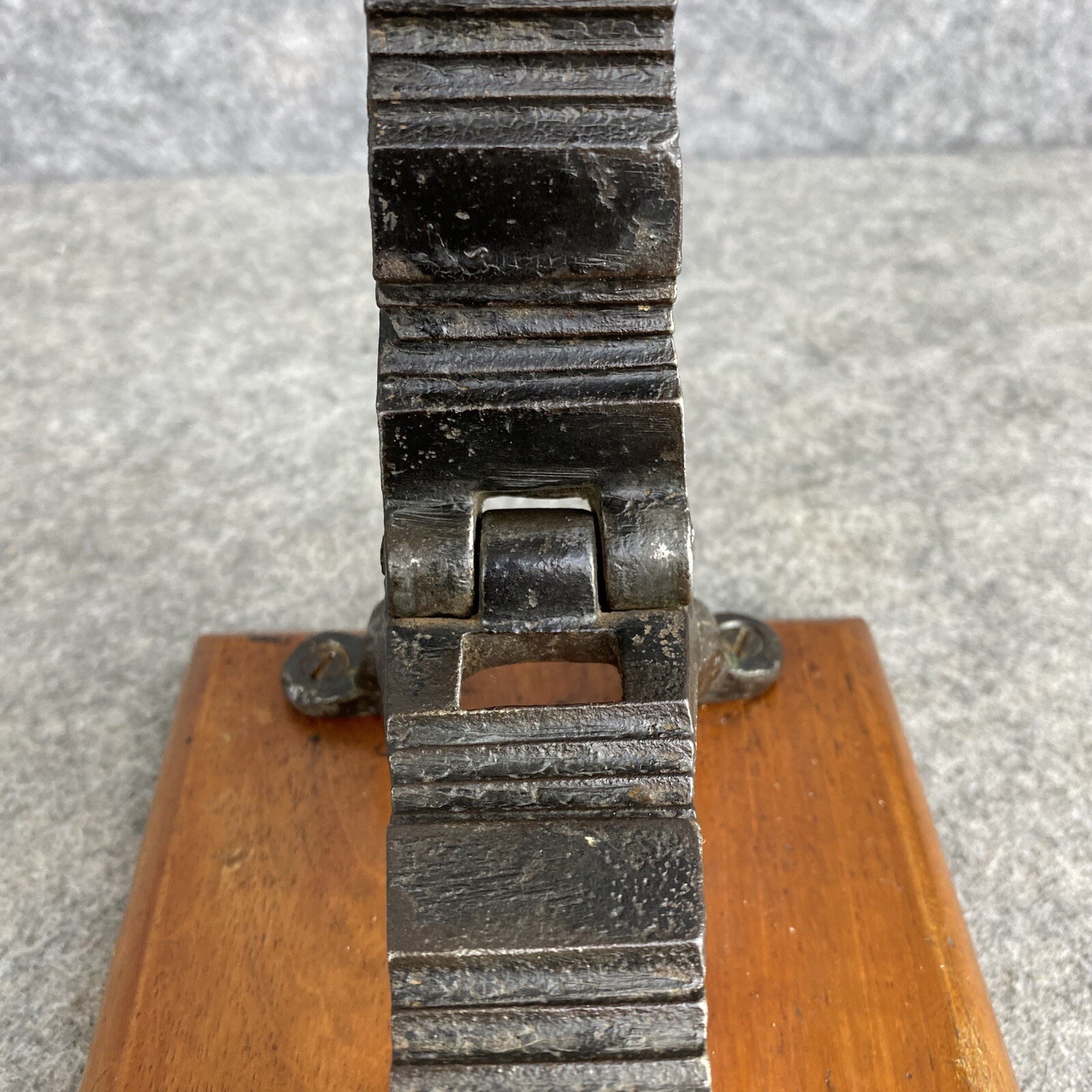 Apothecary Medical Cork Press Mounted on Wood Plinth Antique