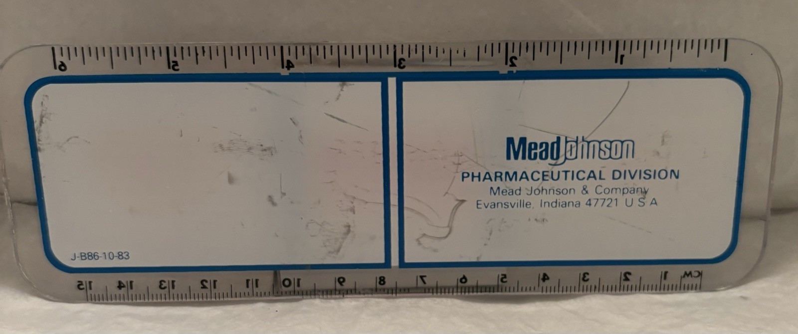 VTG 1983 MEAD JOHNSON QUIBRON-T SR 6″ PLASTIC RULER PHARMA REP LOGO