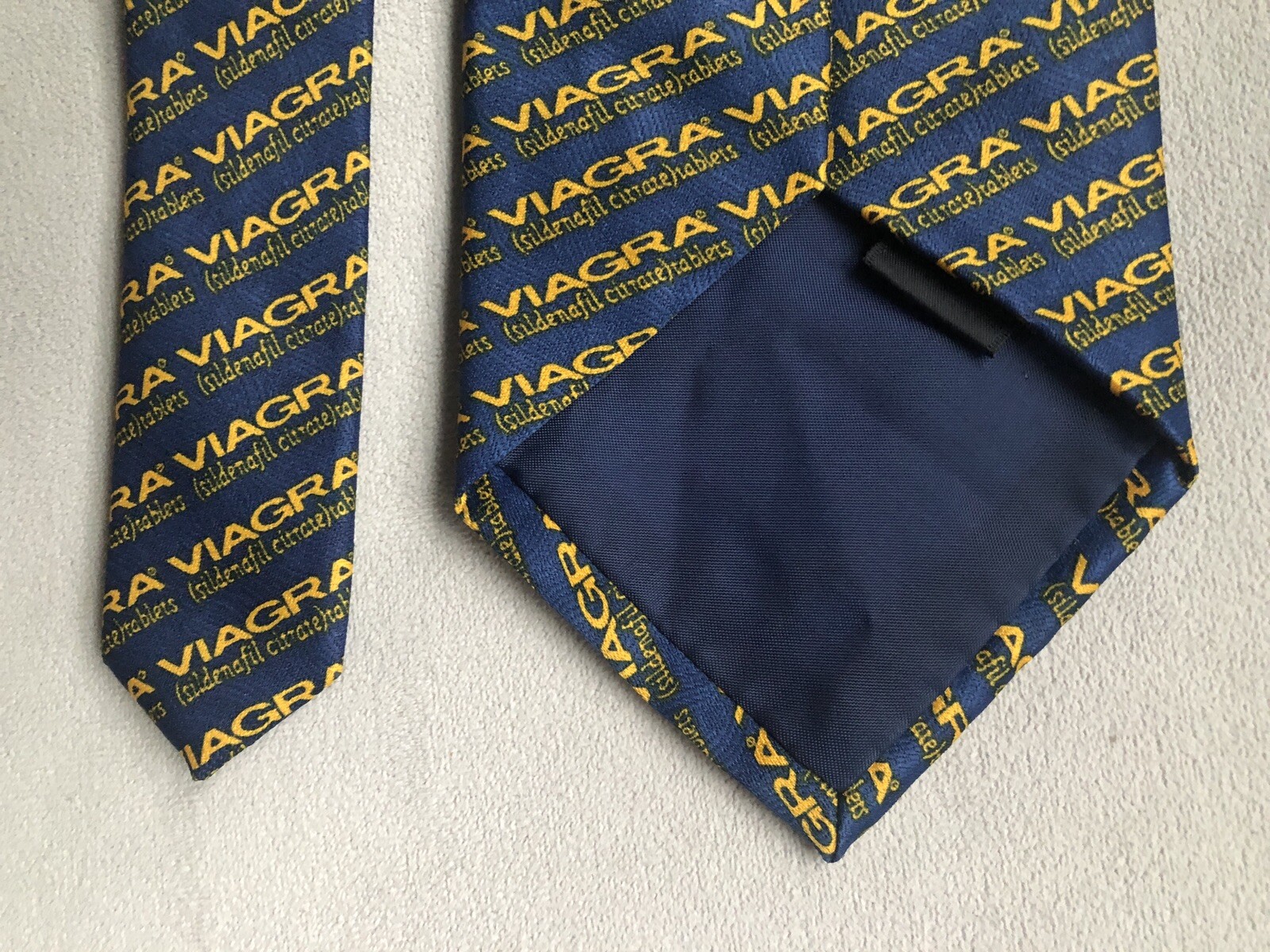 Pharmaceutical Drug Rep Viagra Silk Neck Tie