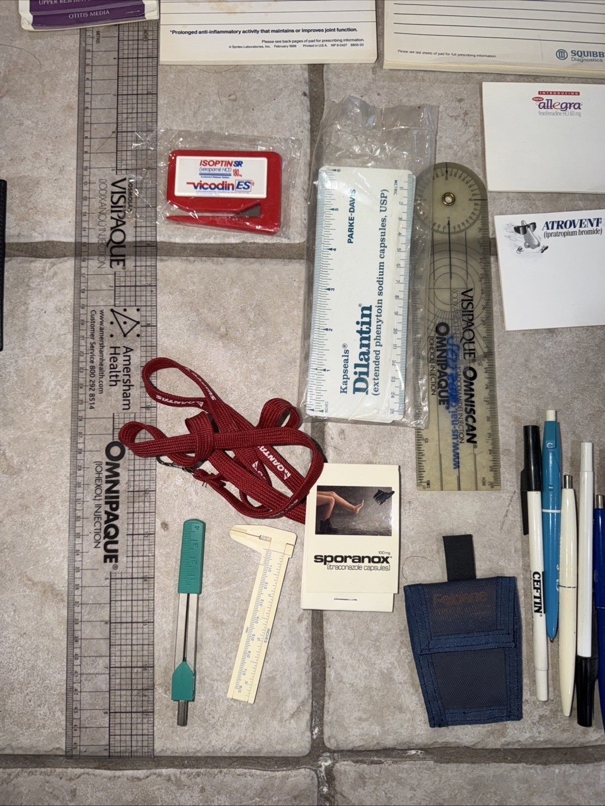 Huge Lot Pharmaceutical Promotional Notepads Pens Ect 1980-1990’s