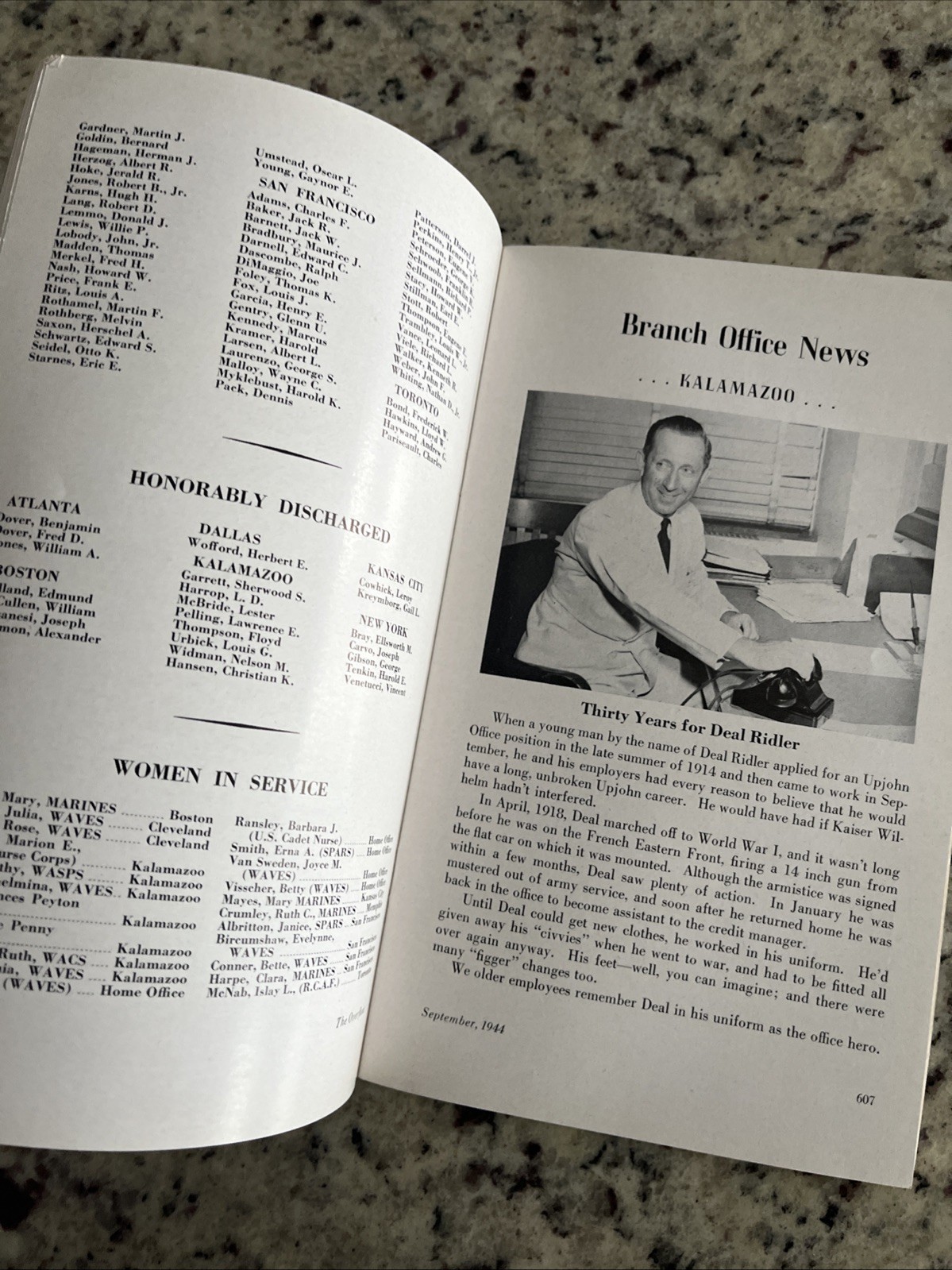 Vintage 1944 WWII Upjohn Pharmaceuticals Employee Magazine Vitamin Store Display