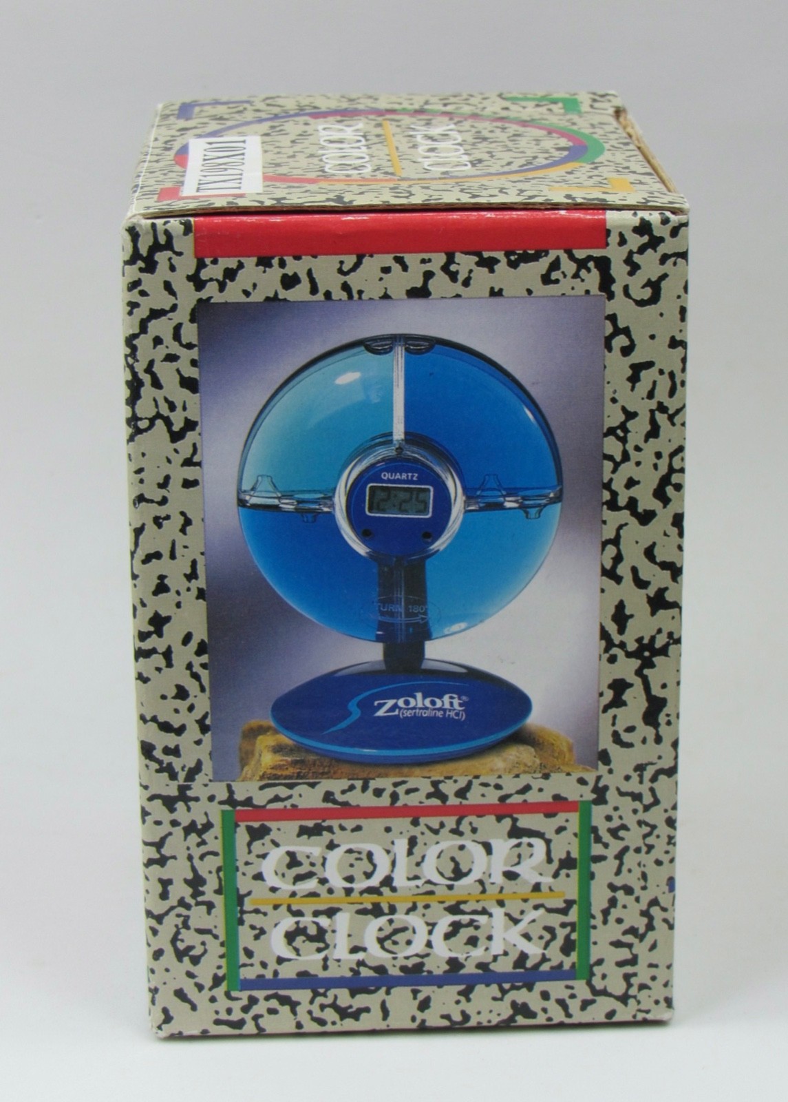 Zoloft Blue Water Digital Desk Color Clock Drug Rep Pharmaceutical Promo RARE