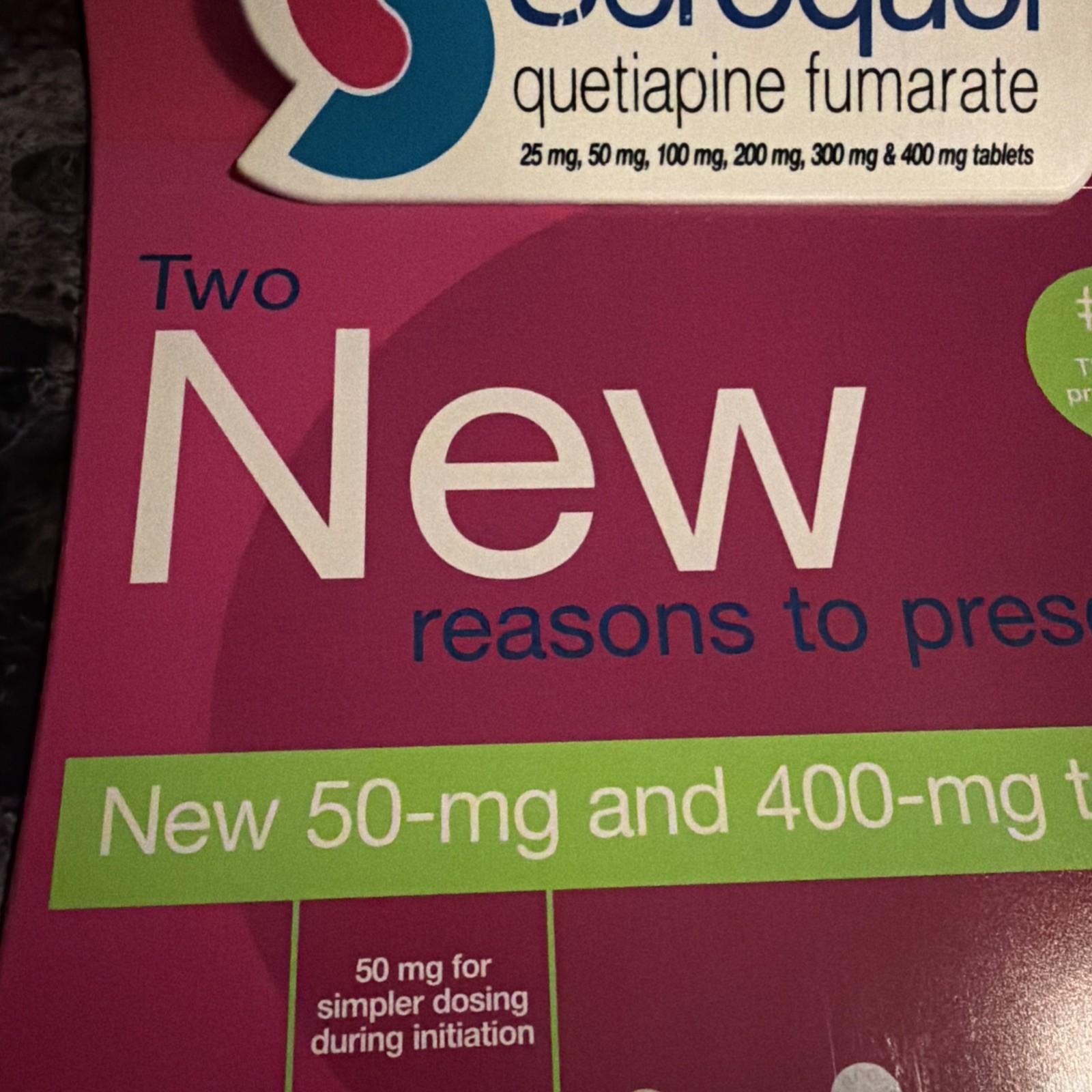 Seroquel New Tablet Size Clipboard Drug Rep Promo 2006 AstraZeneca