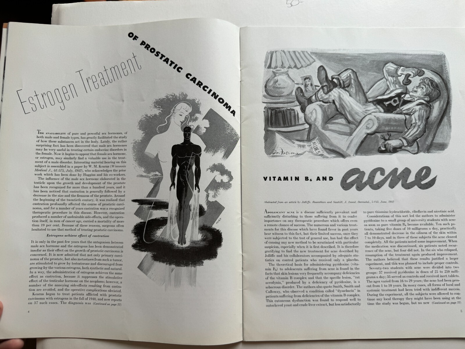 Dec 1942 WWII Abbott Labs Battlefield Drugs Magazine w/ WWII Nazi Poster Cover
