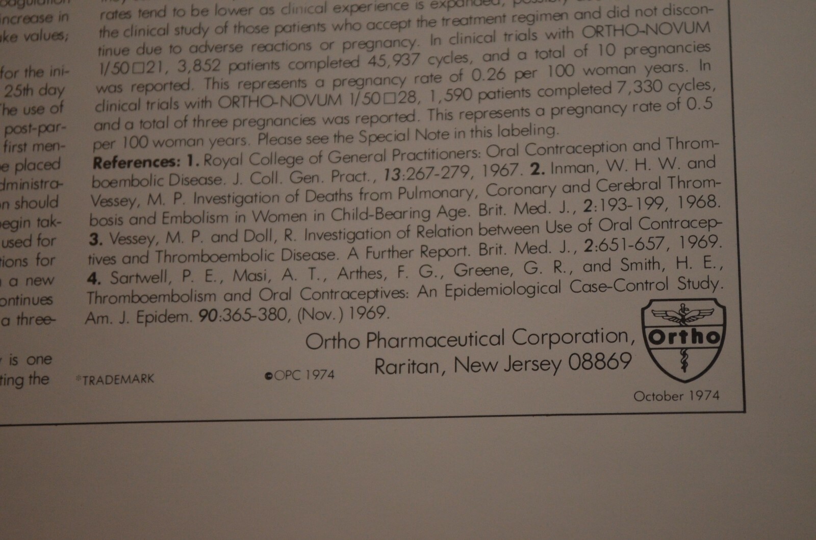 Lot of (2) Vintage “Their World” Ortho-Novum Birth Control Advertisement Poster