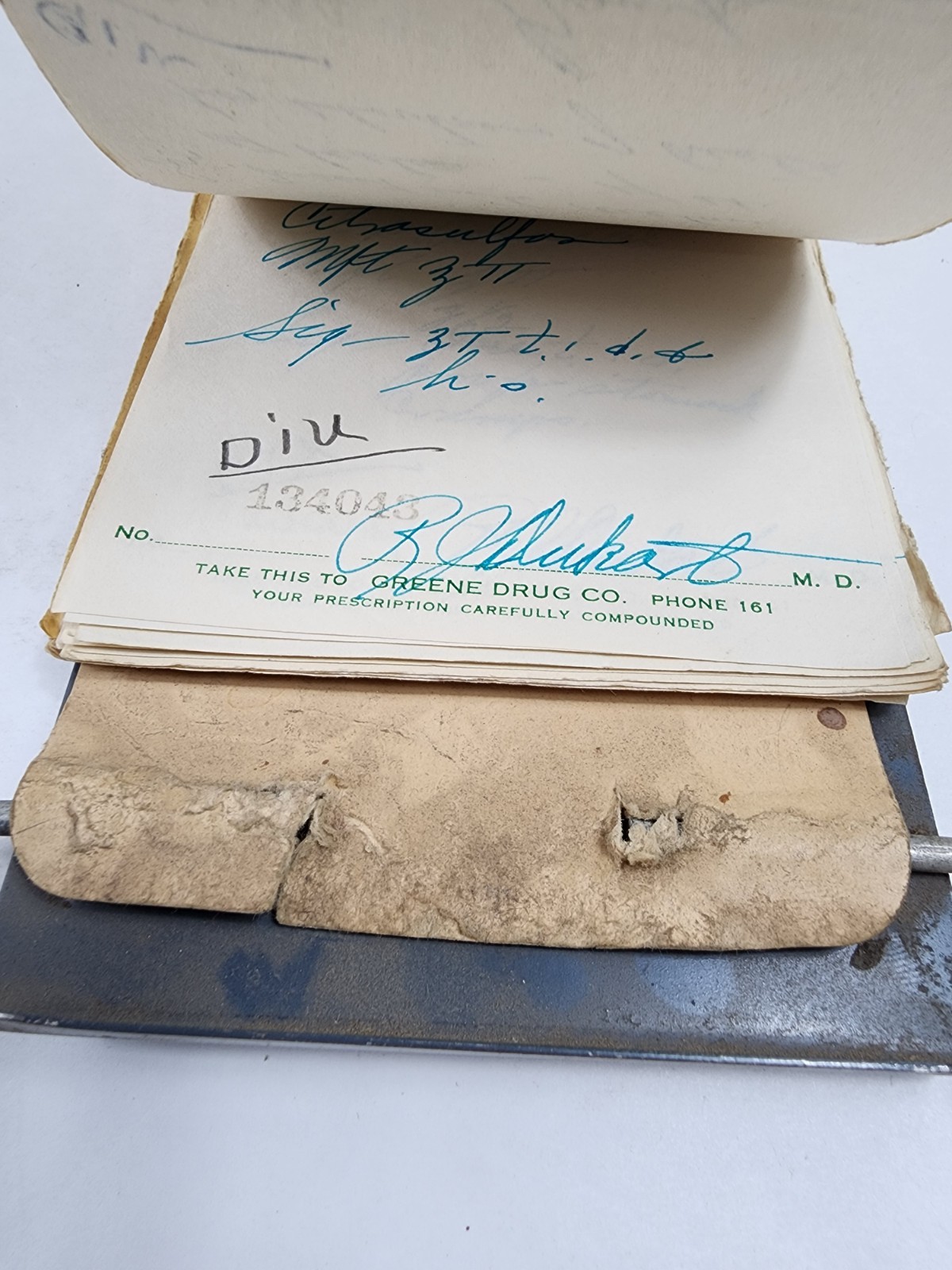 Prescription Atlas Rx Pad Paper Apothecary Druggist Pharmacy Medicine 1949