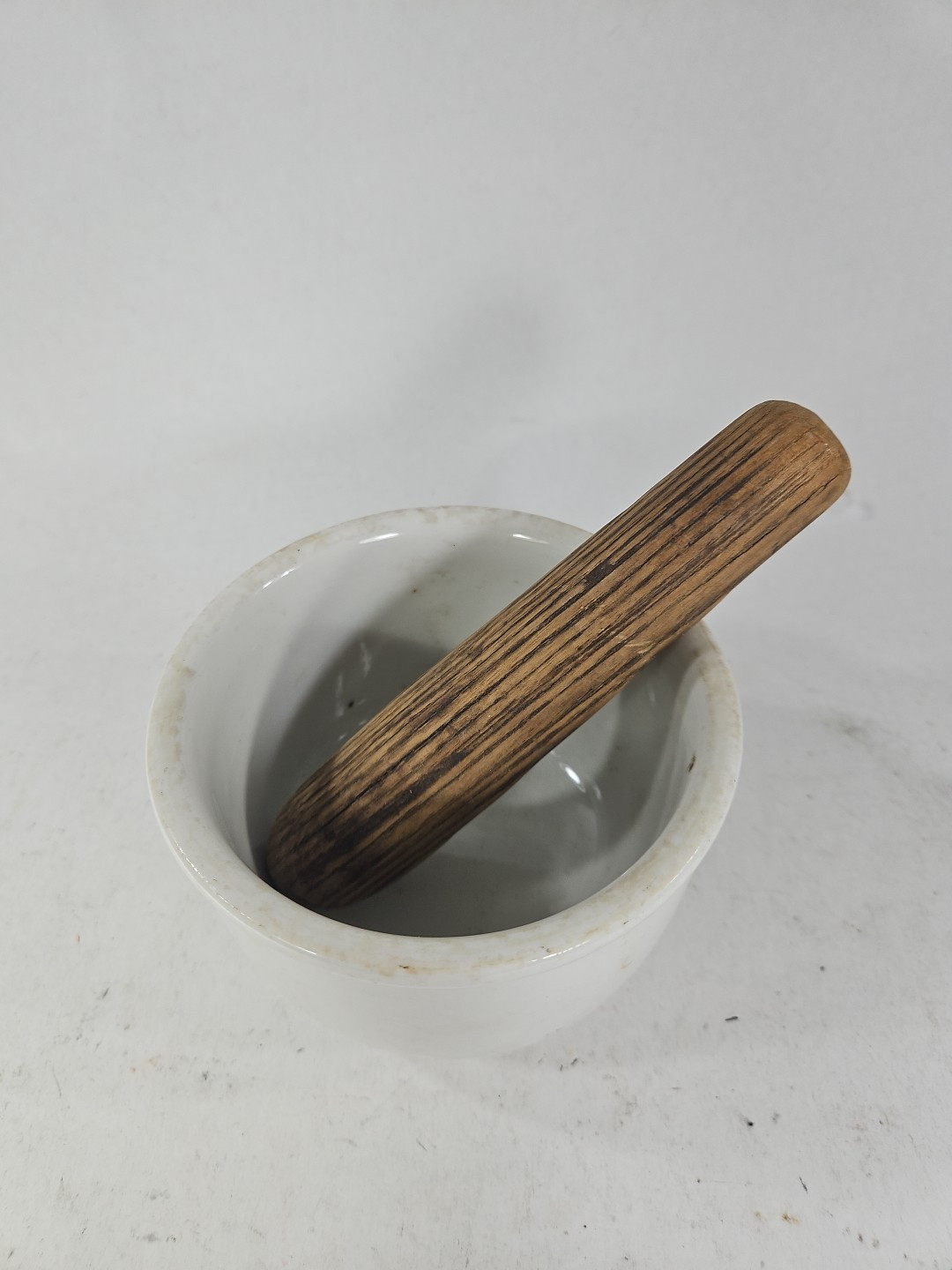 Vintage Antique Pharmacy Apothecary Druggist Mortar & Pestle primitive FREE SHIP