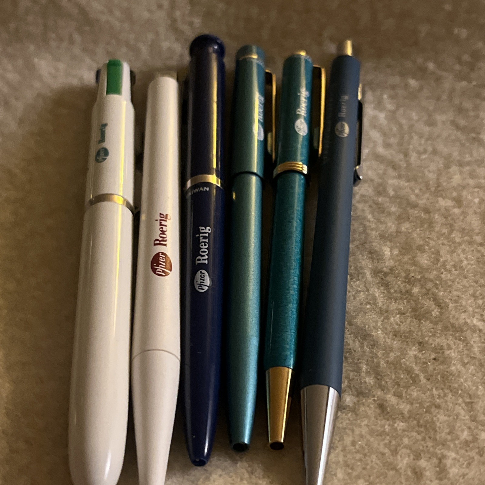 Lot 6 Different Pharmaceutical Drug Rep Pens Difulcan Cefobid Cardura Pfizer Etc