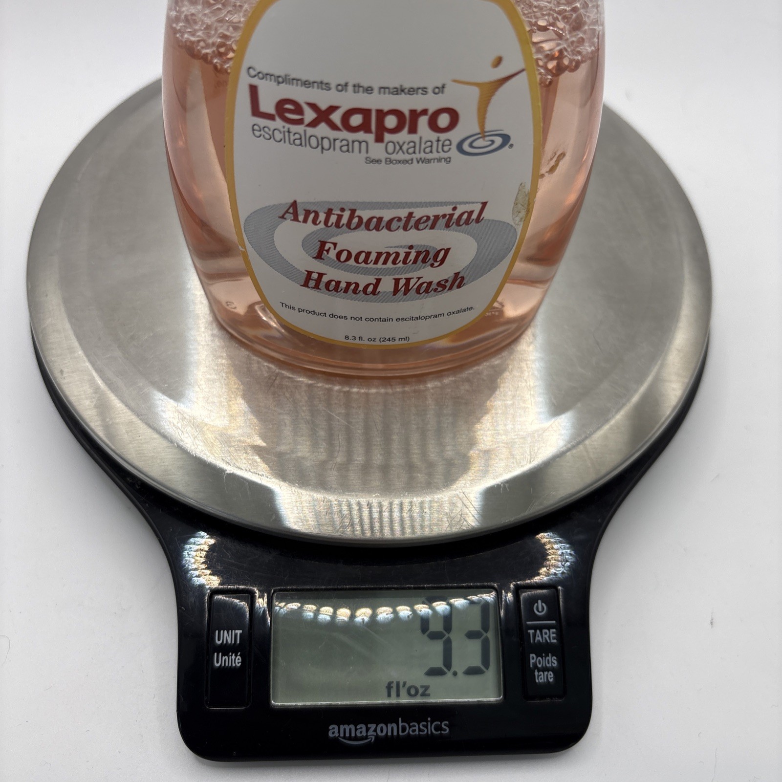 LEXAPRO Antibacterial Foaming Hand Wash Pharmaceutical Ad Collectible 8.3 Oz Vtg