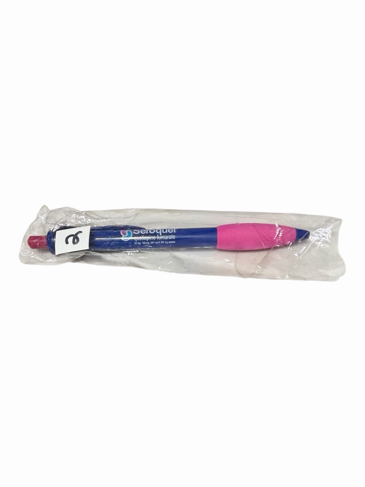 Drug Rep SEROQUEL Collectible Pharmaceutical Pen Large Pocket Clip # 2