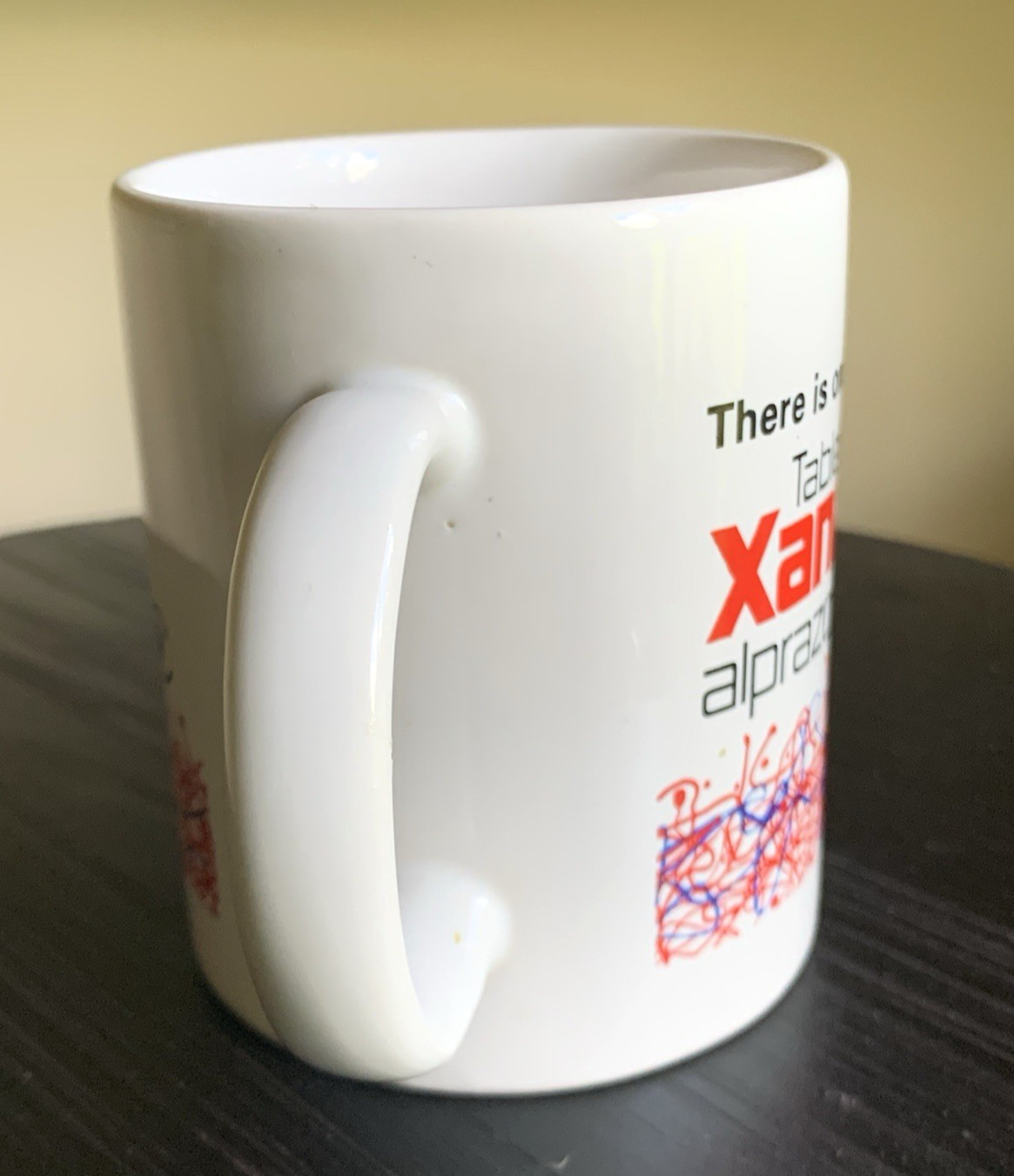 Xanax Mug Ceramic Vintage 1990’s Pharmaceutical Advertising Tablets Alprazolam