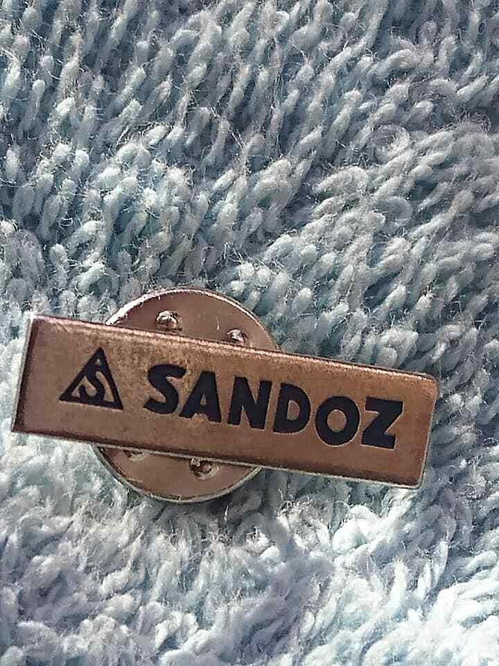 🔴SANDOZ Pharmaceuticals pin LSD Albert Hofmann Logo pin badge🔴