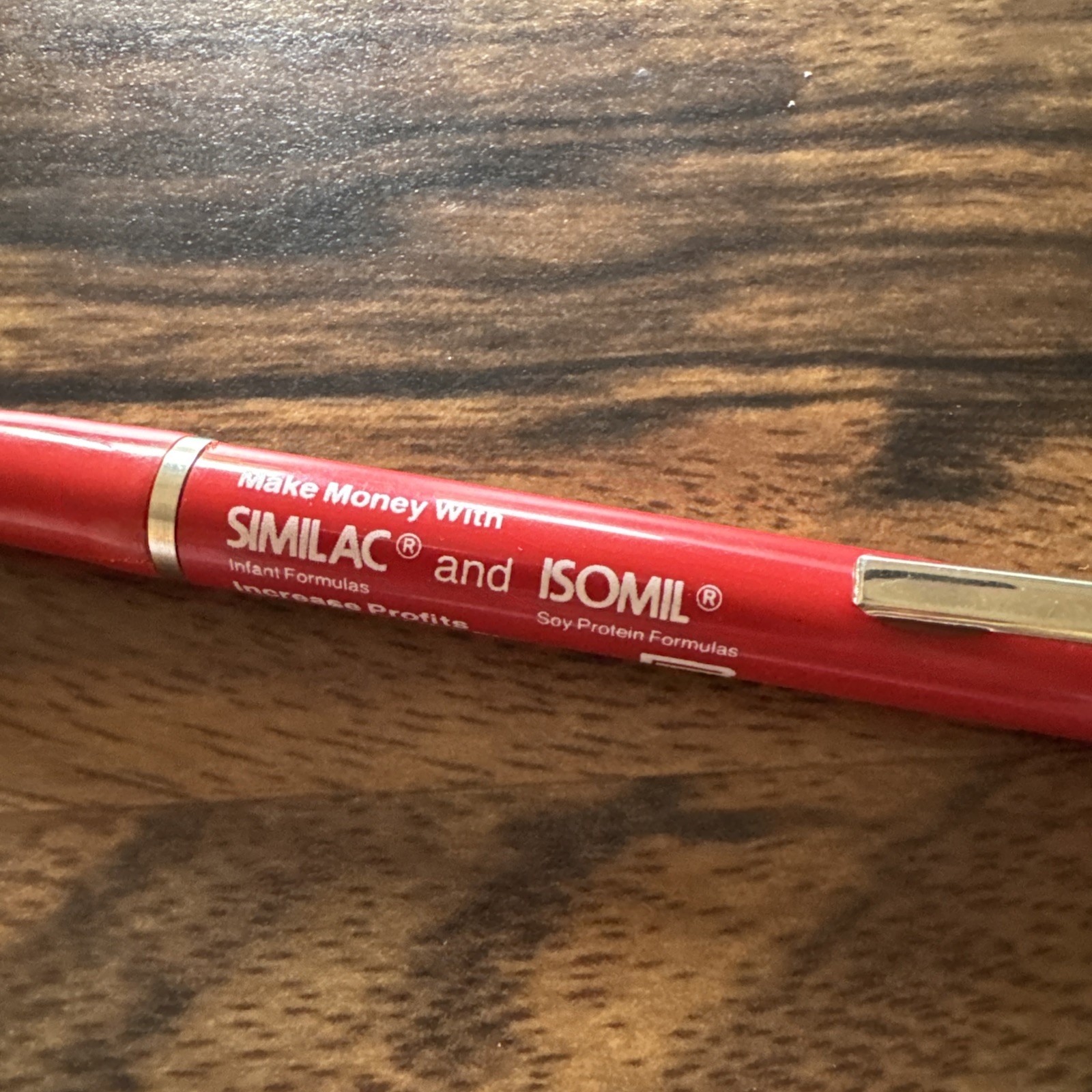 VTG 1986 Similac Isomil Salesman Advertising Pen With Pull Out Sales Brochure