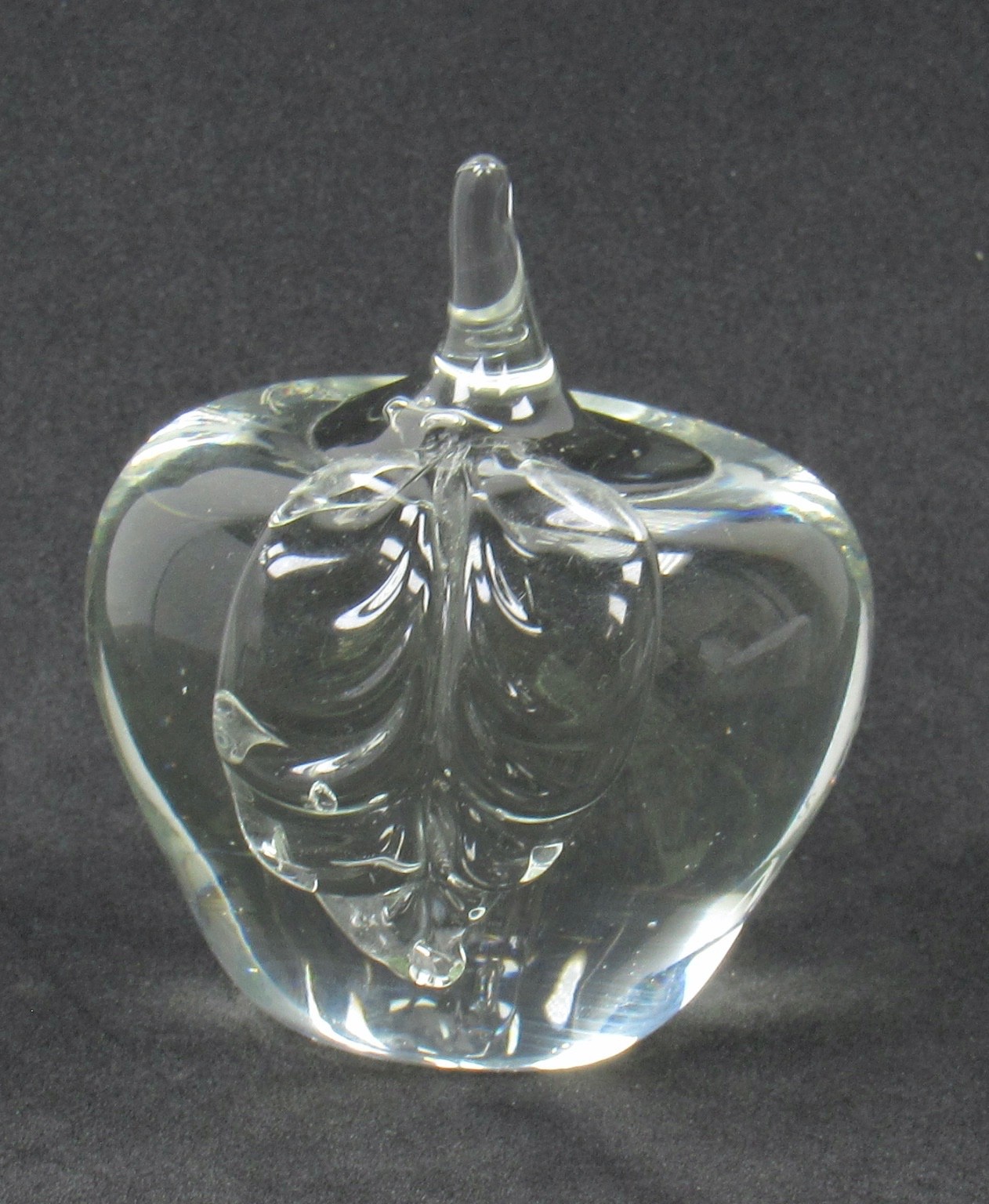 Isomil Glass Apple Shaped Paperweight Drug Rep Pharmaceutical Promo Advertising