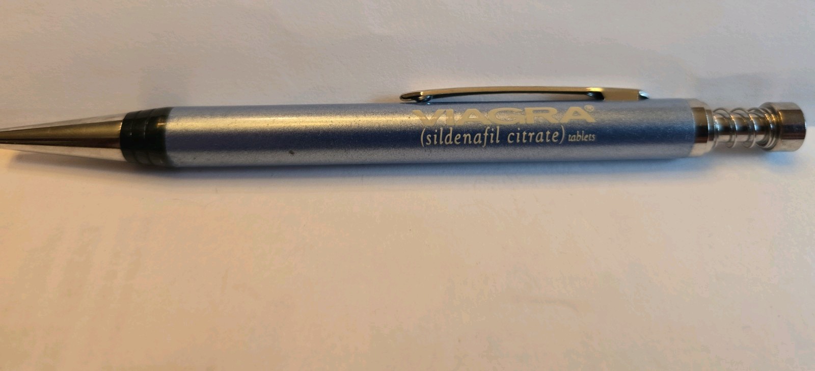 Viagra Heavy Metal Pen Pharmaceutical Drug Rep Promo WRITES