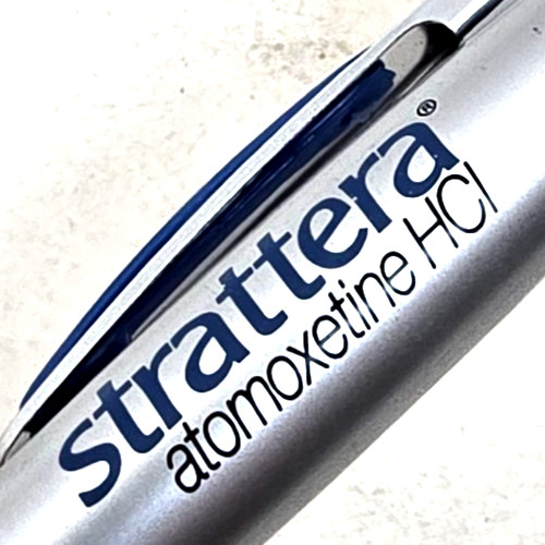 Strattera Pharmaceutical Drug Representative Pen Advertising Blue/Silver