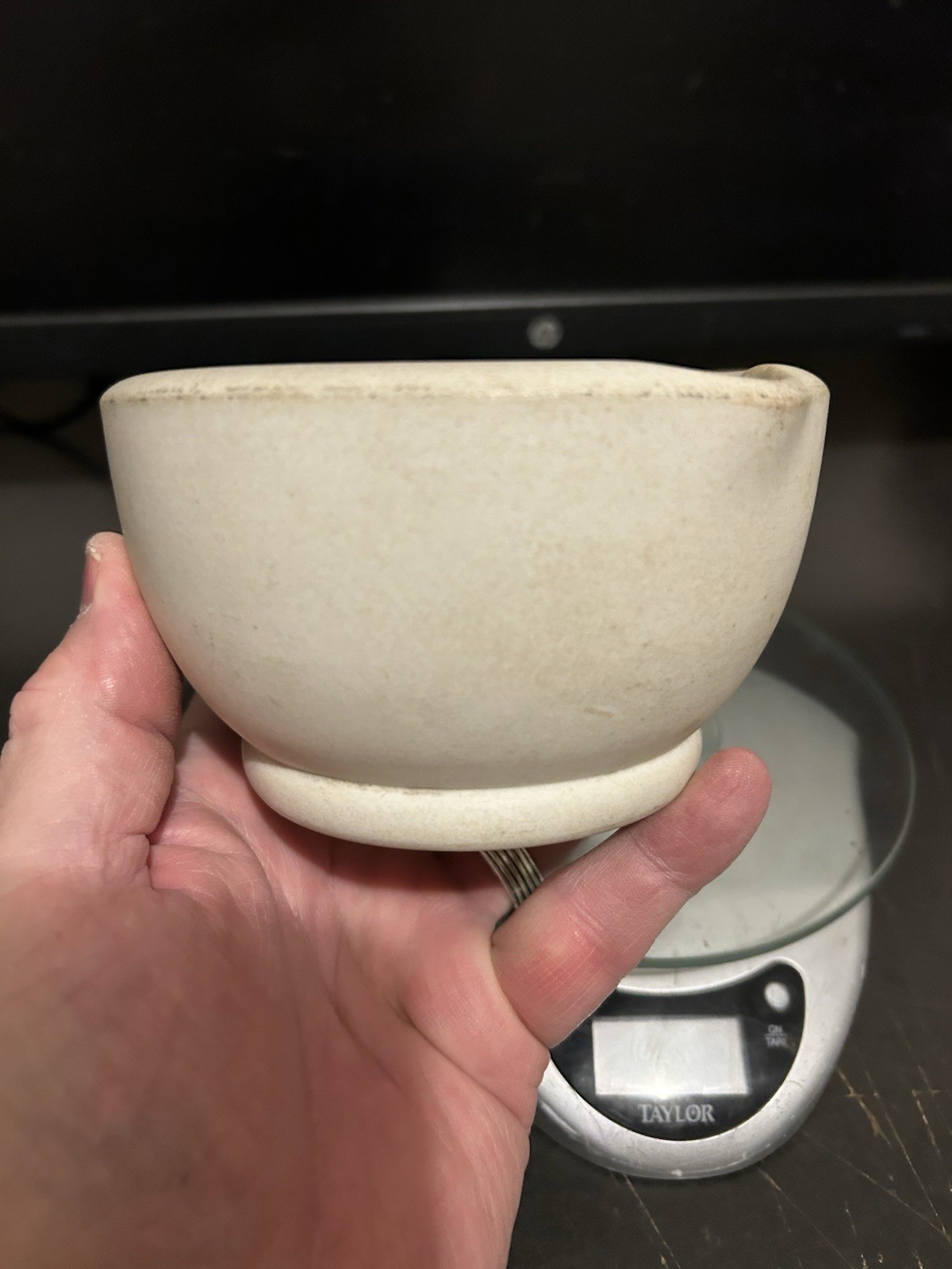 VINTAGE T. M. & S. THOMAS MADDOCK SONS ACID PROOF MORTAR BOWL No. 1 APOTHECARY