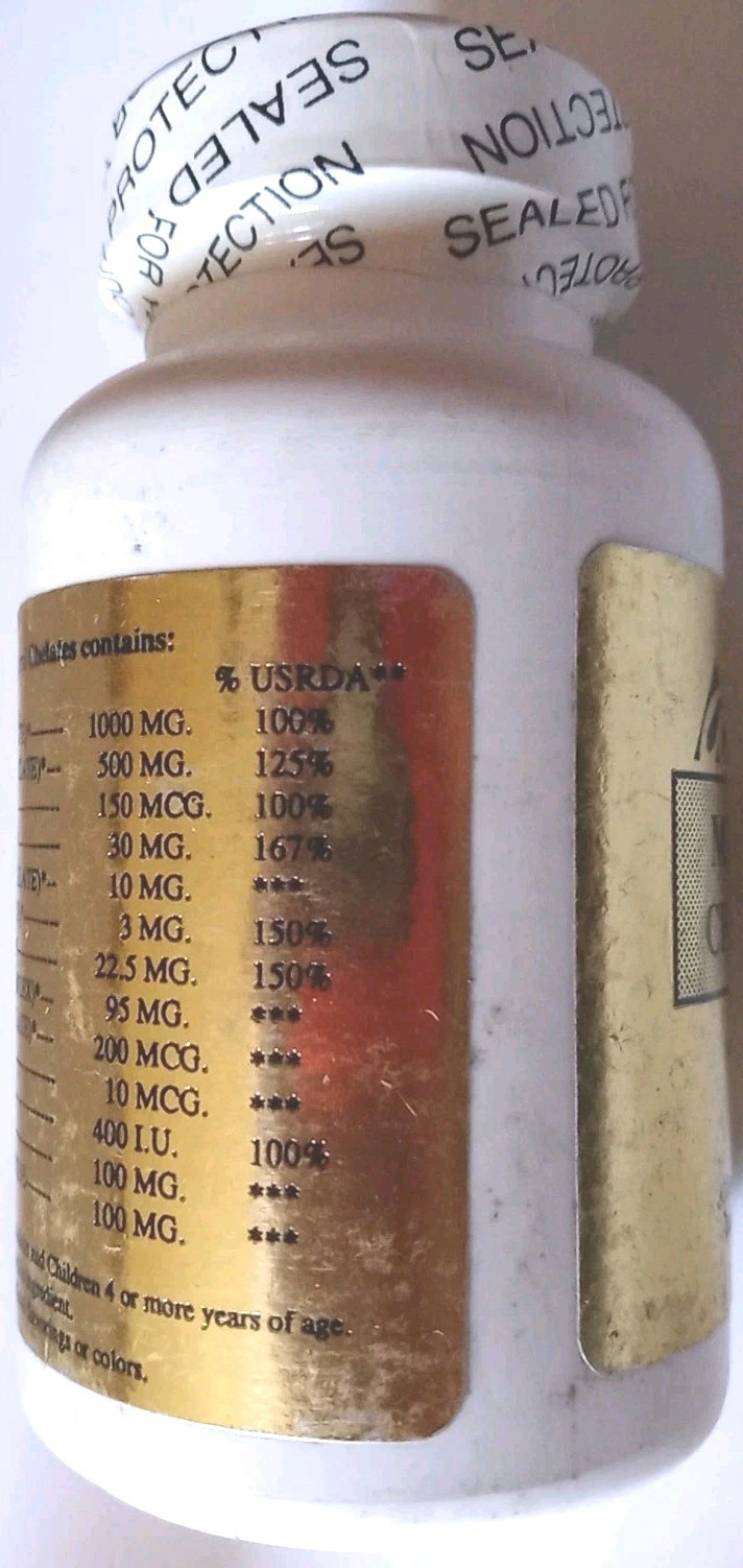 Vintage Amiracle Mineral Chelates • Herbal Supplement • Sealed Retro Bottle