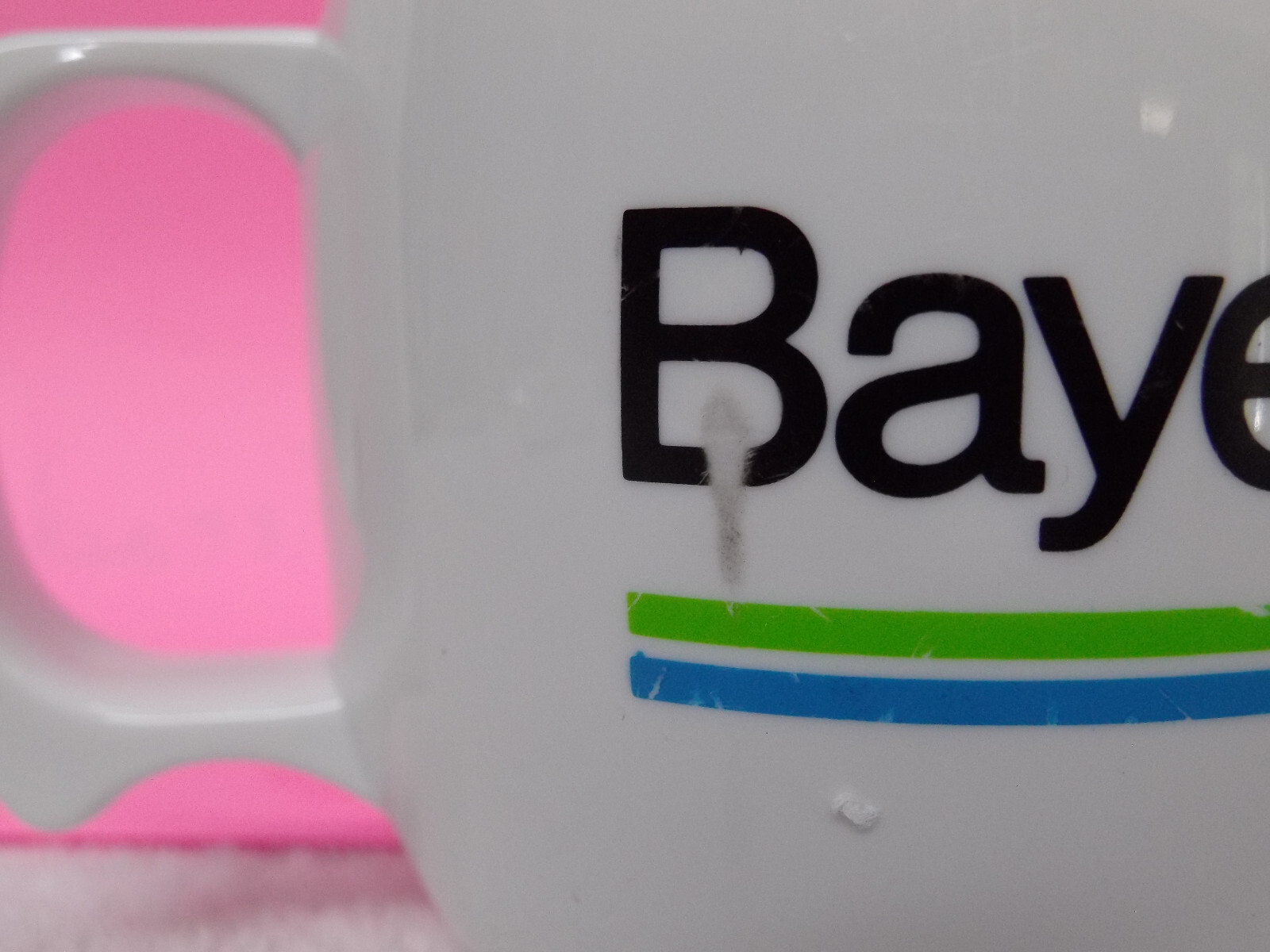 Bayer Pharmaceutical Advertisement Coffee Cup Mug Made in USA Thick Plastic