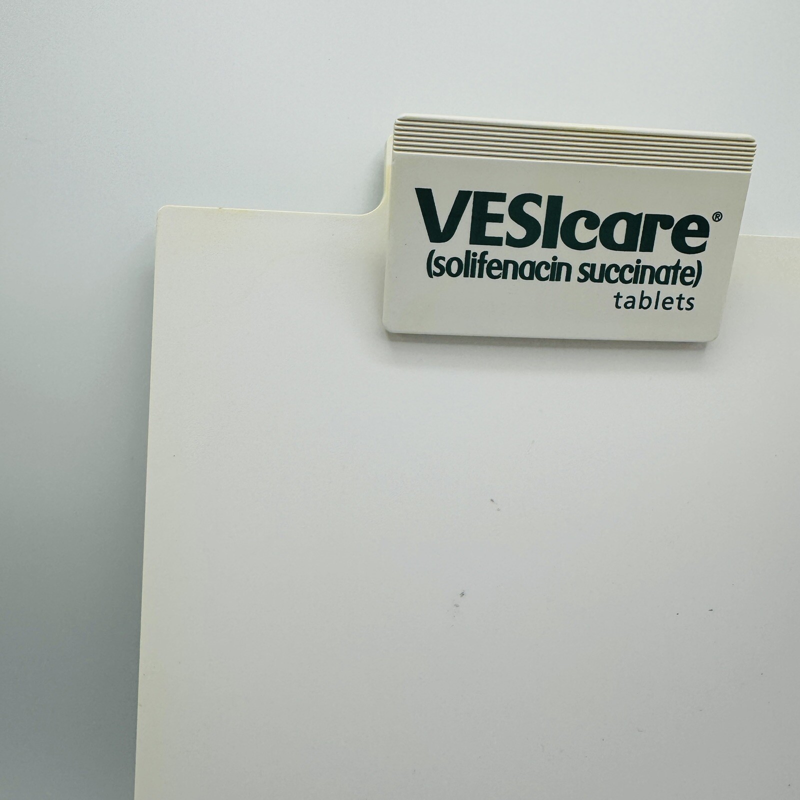 VESIcare Medicine Collectable Clipboard White Doctor Advertising