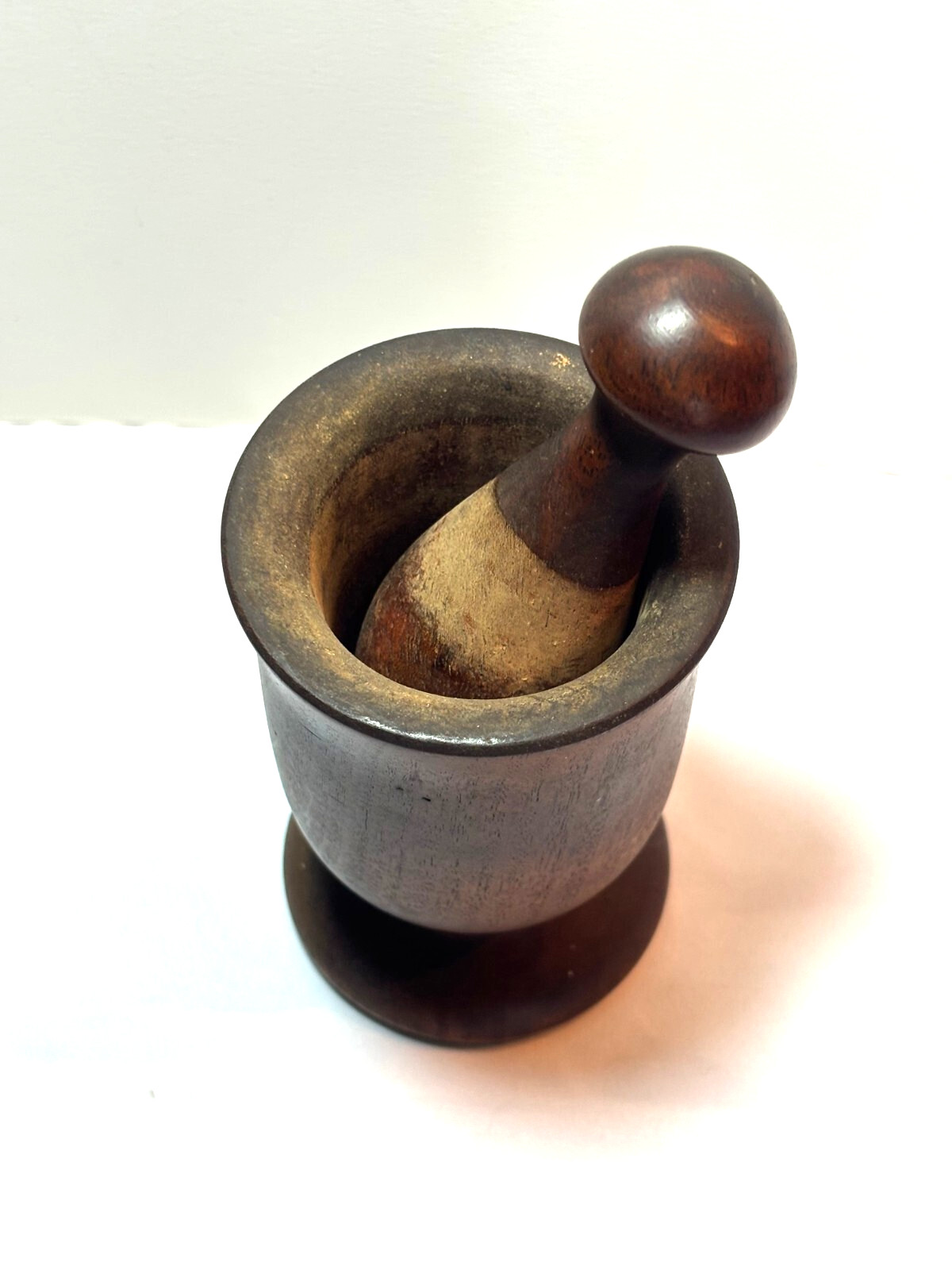 Vintage Wooden Apothecary Mortar & Pestle