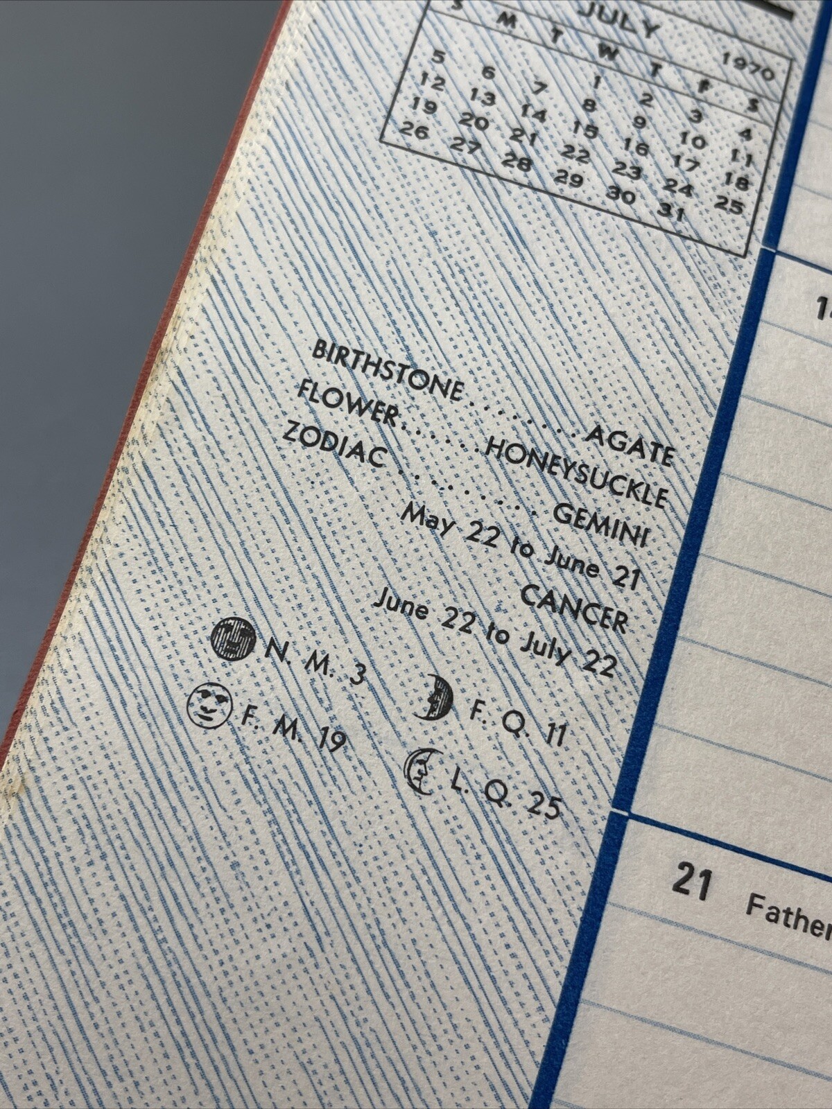 Rare Red Calendar Planner Book 1970 Drug Rep Pharmaceutical Promo Roerig Logos