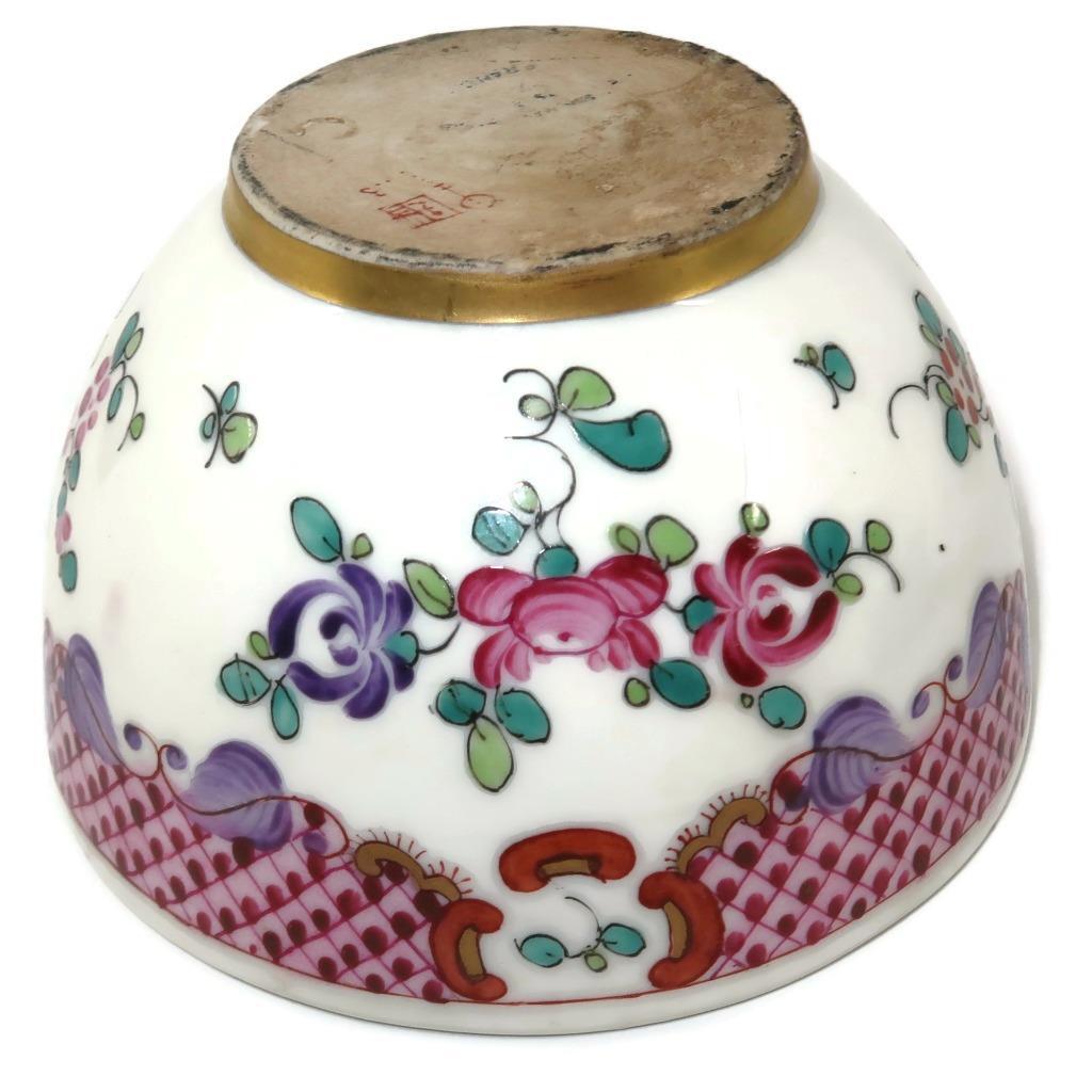 Edmé Samson Ceramics Porcelaine de Paris Imari Style Mortar & Pestle w/Stand, 4″