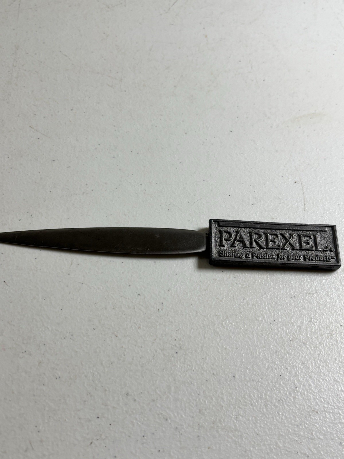 PAREXEL Pharmaceutical Advertising Letter Opener Heavy