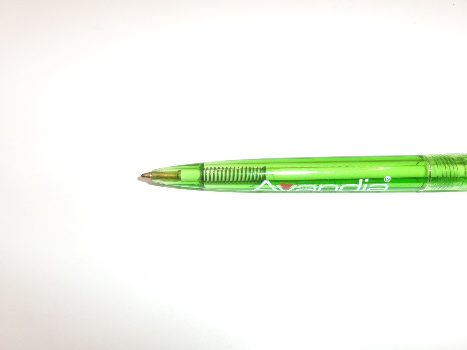 Avandia Pharmaceutical Drug Rep Pen Clear Green White Plastic Retractable Works