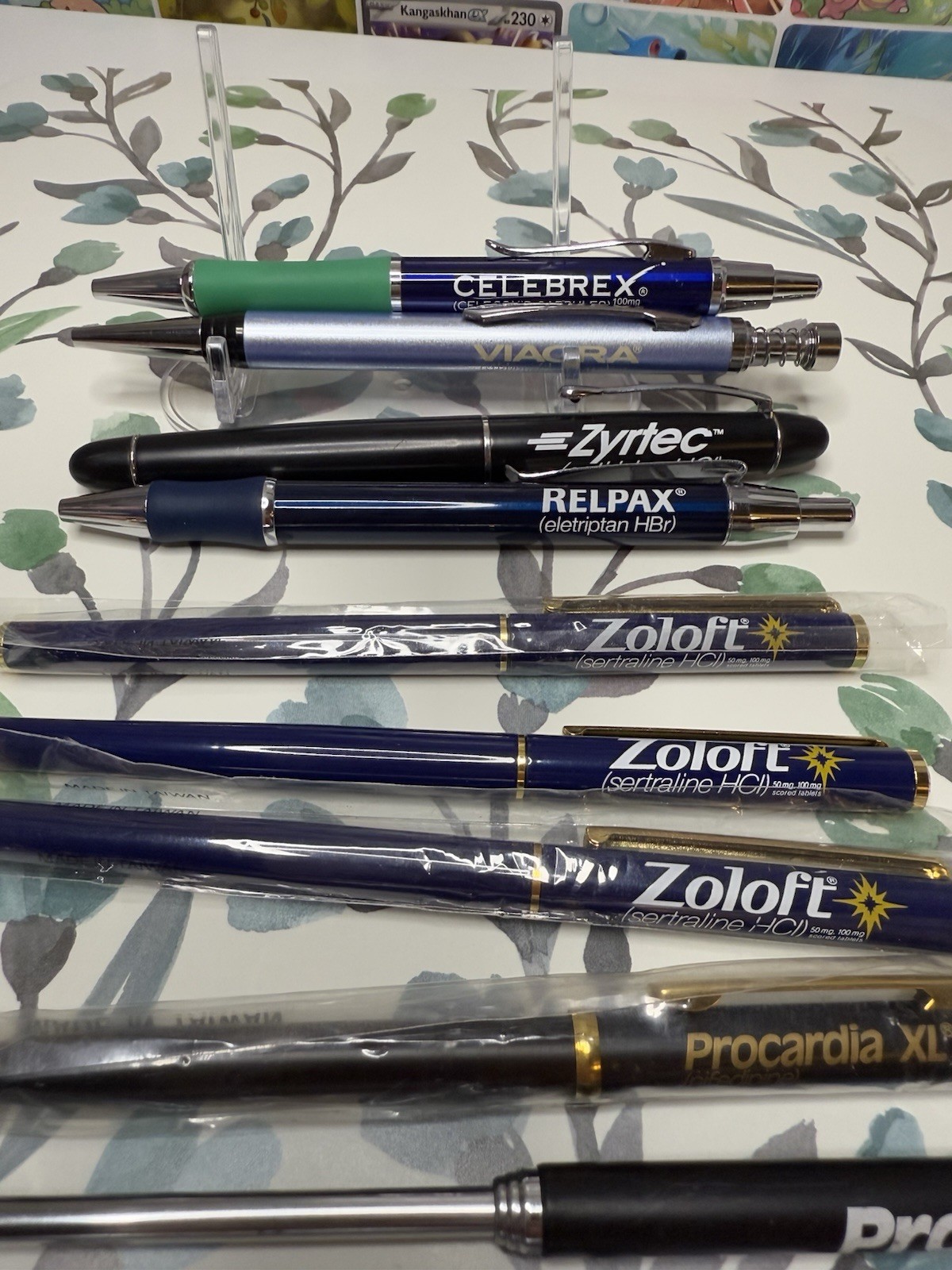 Lot of 12 Pharmaceutical Metal Pens Eraser Extendable Pointers Drug Rep Promo