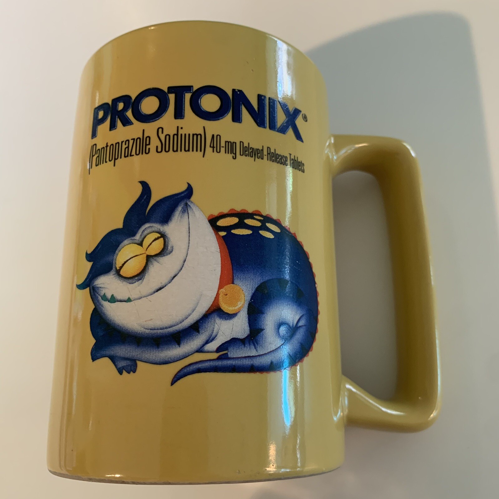 PROTONIX IV Injection IV Pharmaceutical Advertising Oversized Coffee Mug Cup EUC