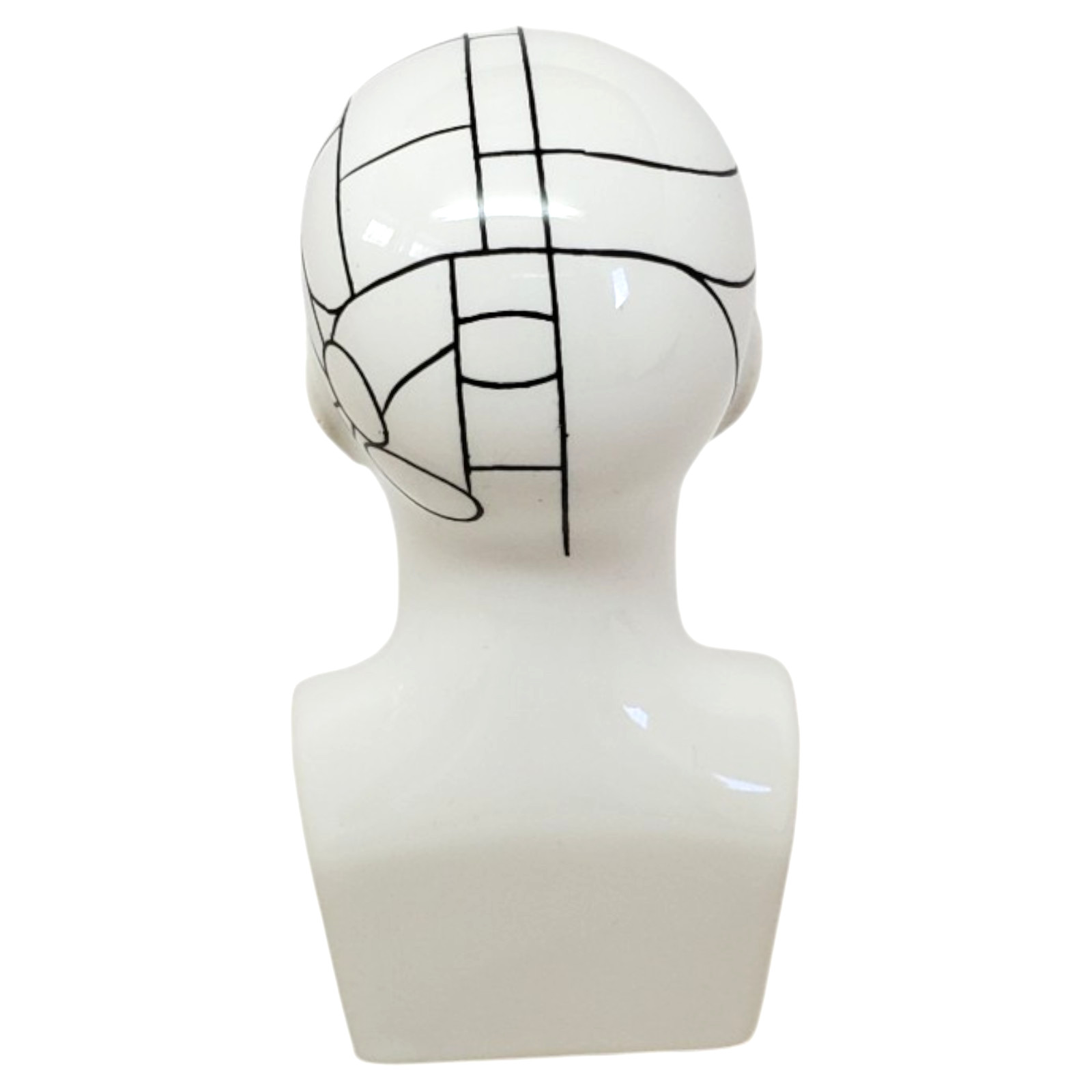 Schering TRILAFON Tranquilizer Phrenology Head Ceramic Bust Figurine 1960s – D