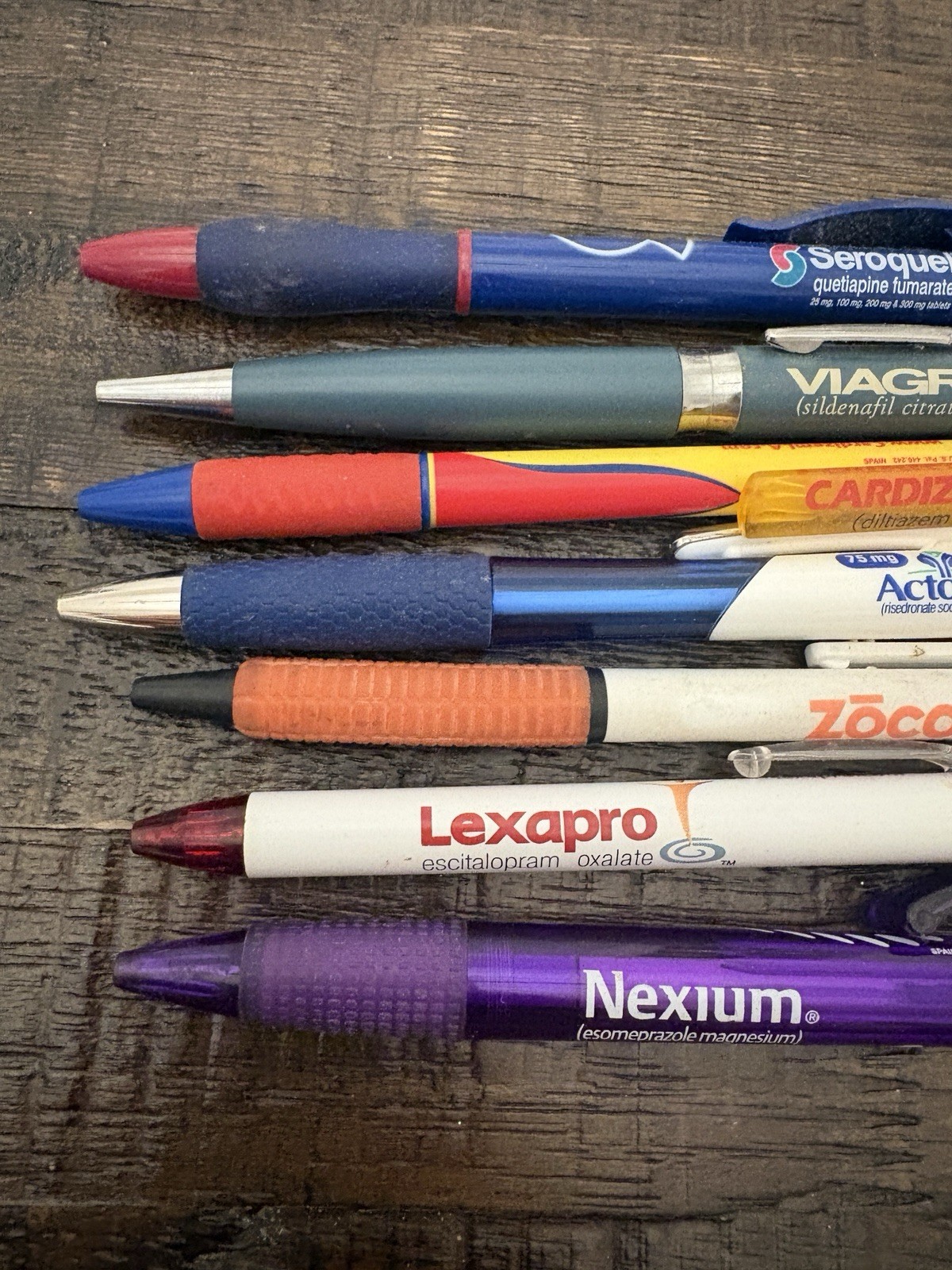 Pharmaceutical Promo Drug Rep Pens Lot Viagra Seroquel Lexapro Actonel