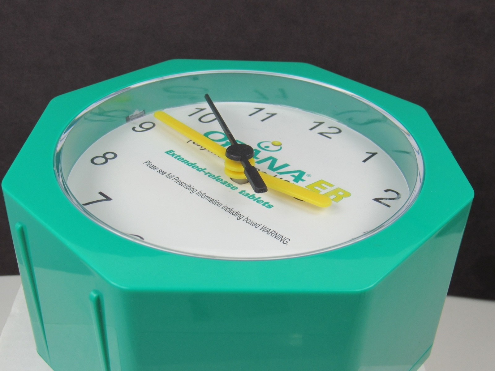 OPANA ER Oxymorphone CII Clock Pen Holder Drug Rep Pharmaceutical Promo w/ Info