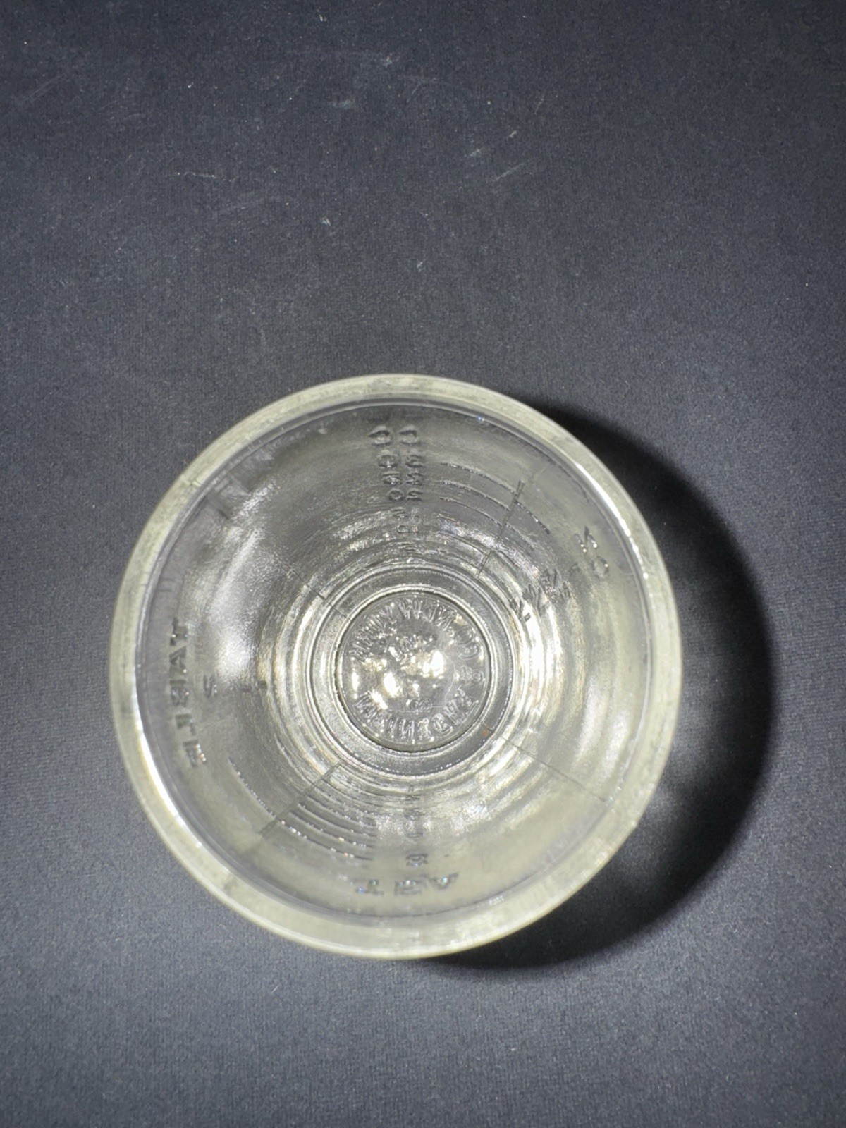 Vintage MEINECKE & CO NEW YORK Medicine Dose Glass Shot Glass, Embossed Clear