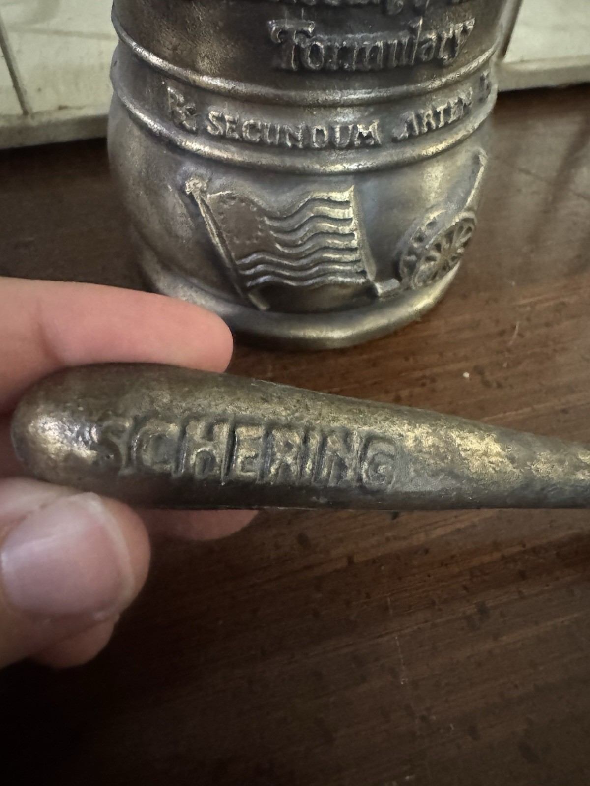 Vtg Lititz Pharmacopoeia Mortar And Pestle Pharmacist Latin 1983 Apothecary