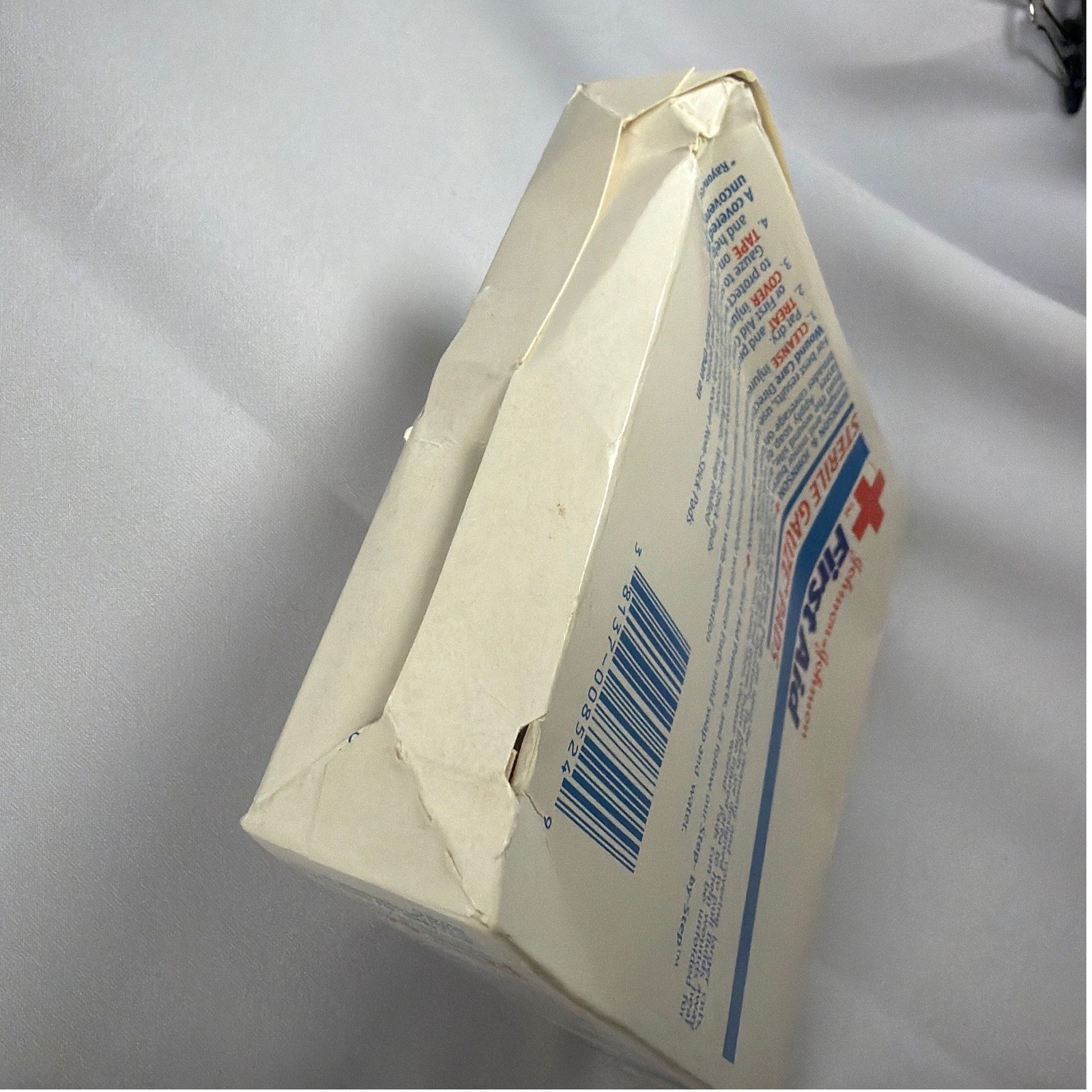 Vintage Johnson Johnson First Aid Gauze Pads 4×4 Box 9 Steri-Pad Medical Prop