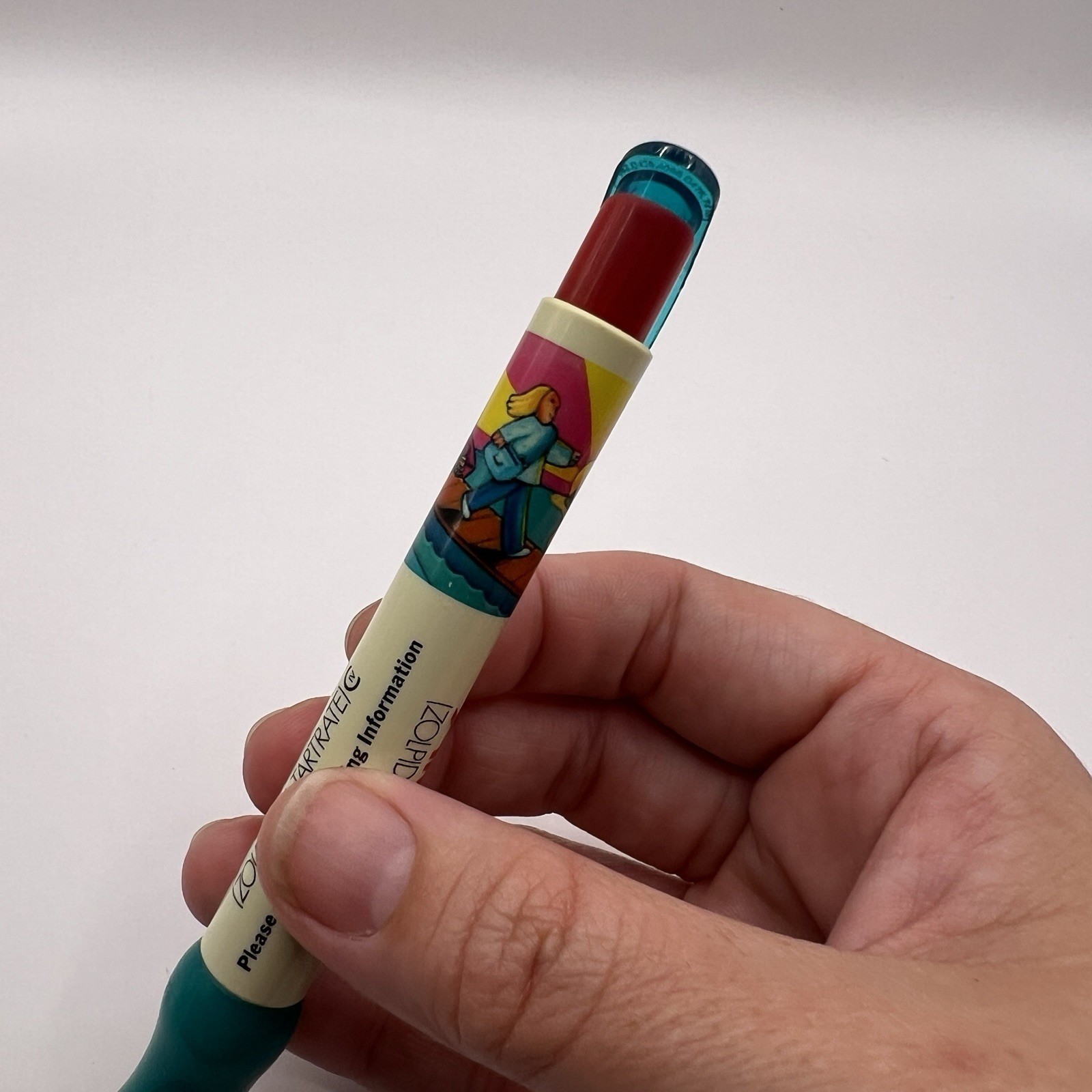 AMBIEN Drug Rep Pharmaceutical Promo Advertising PEN Chunky Wide Pink Yellowed