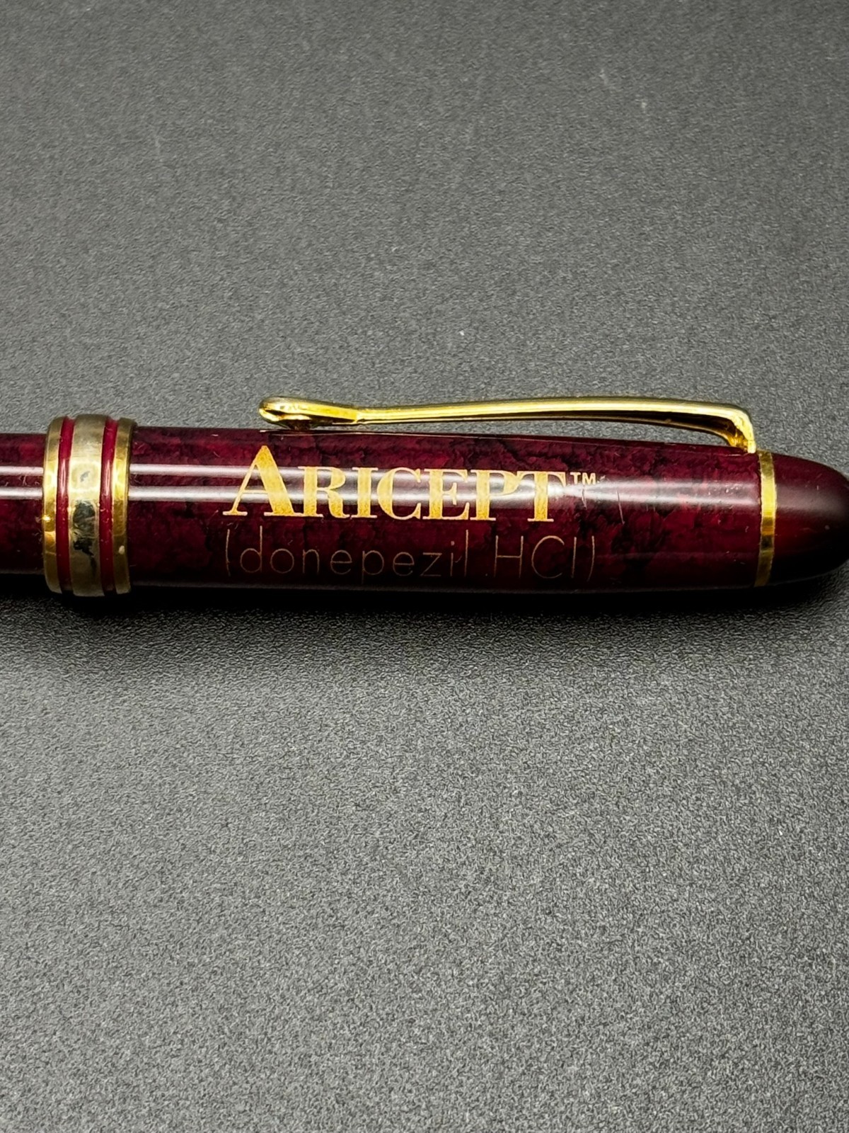Aricept Heavy Metal PEN Clicker Drug Rep Pharmaceutical Promo Advertising works