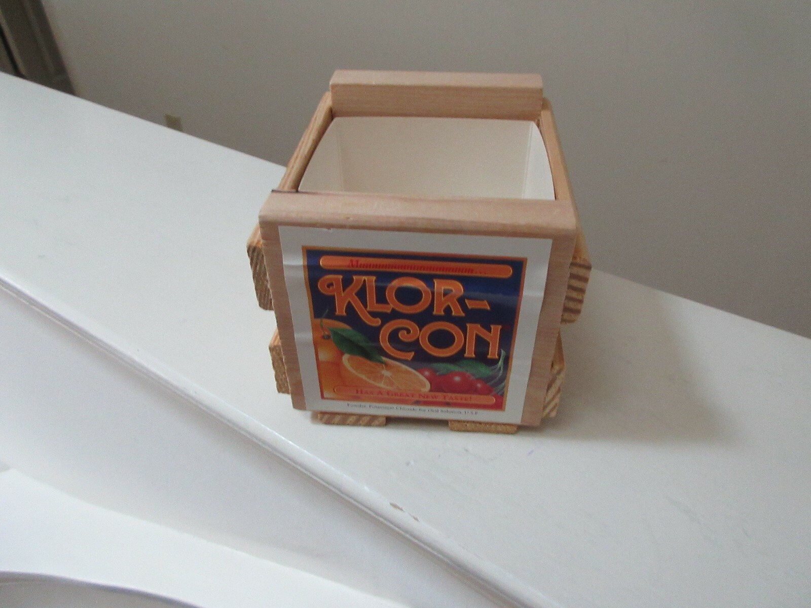 Rx, Pharmacy, Klor Con Mini Wood Display Box Plus 2Other Items Lot=4 items