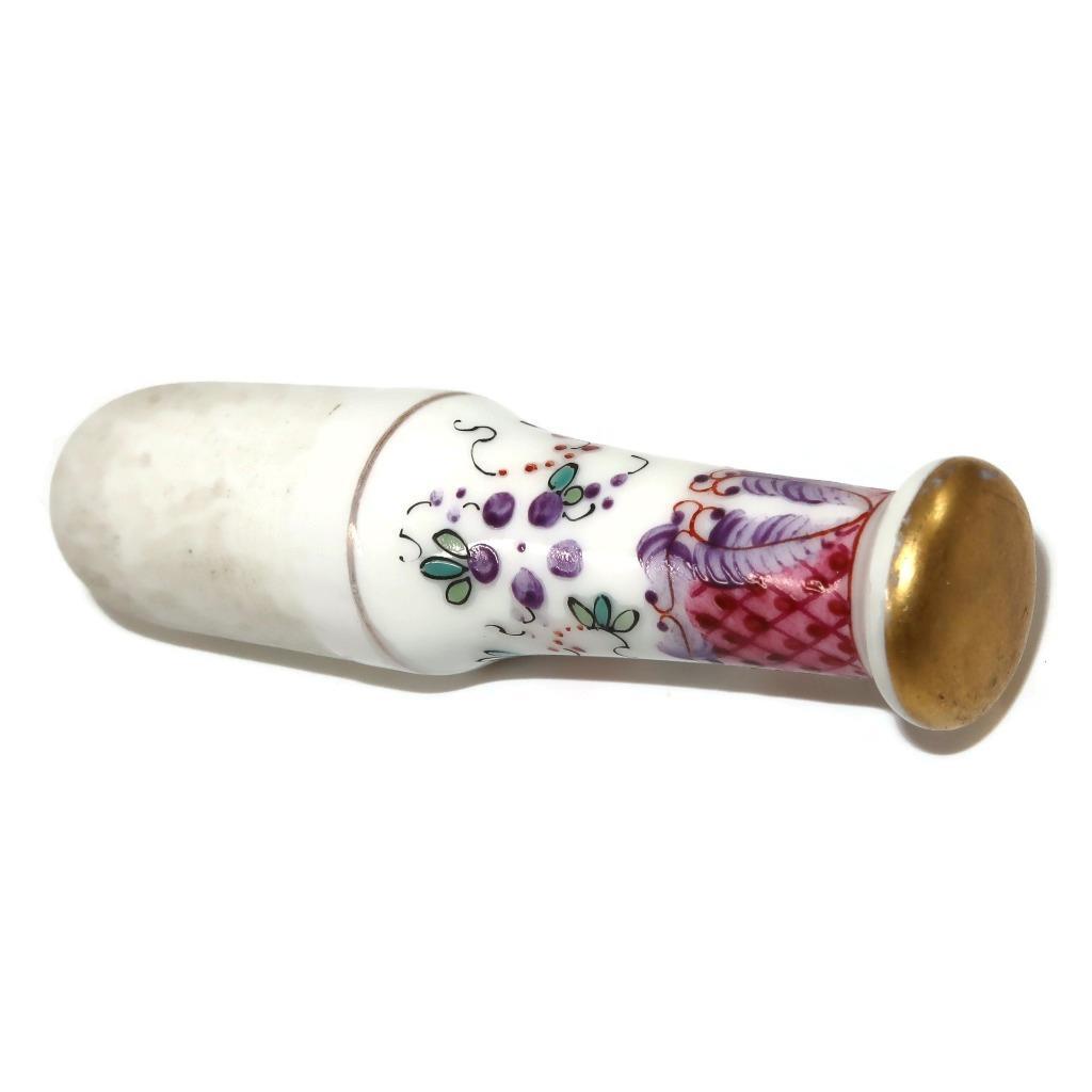 Edmé Samson Ceramics Porcelaine de Paris Imari Style Mortar & Pestle w/Stand, 4″