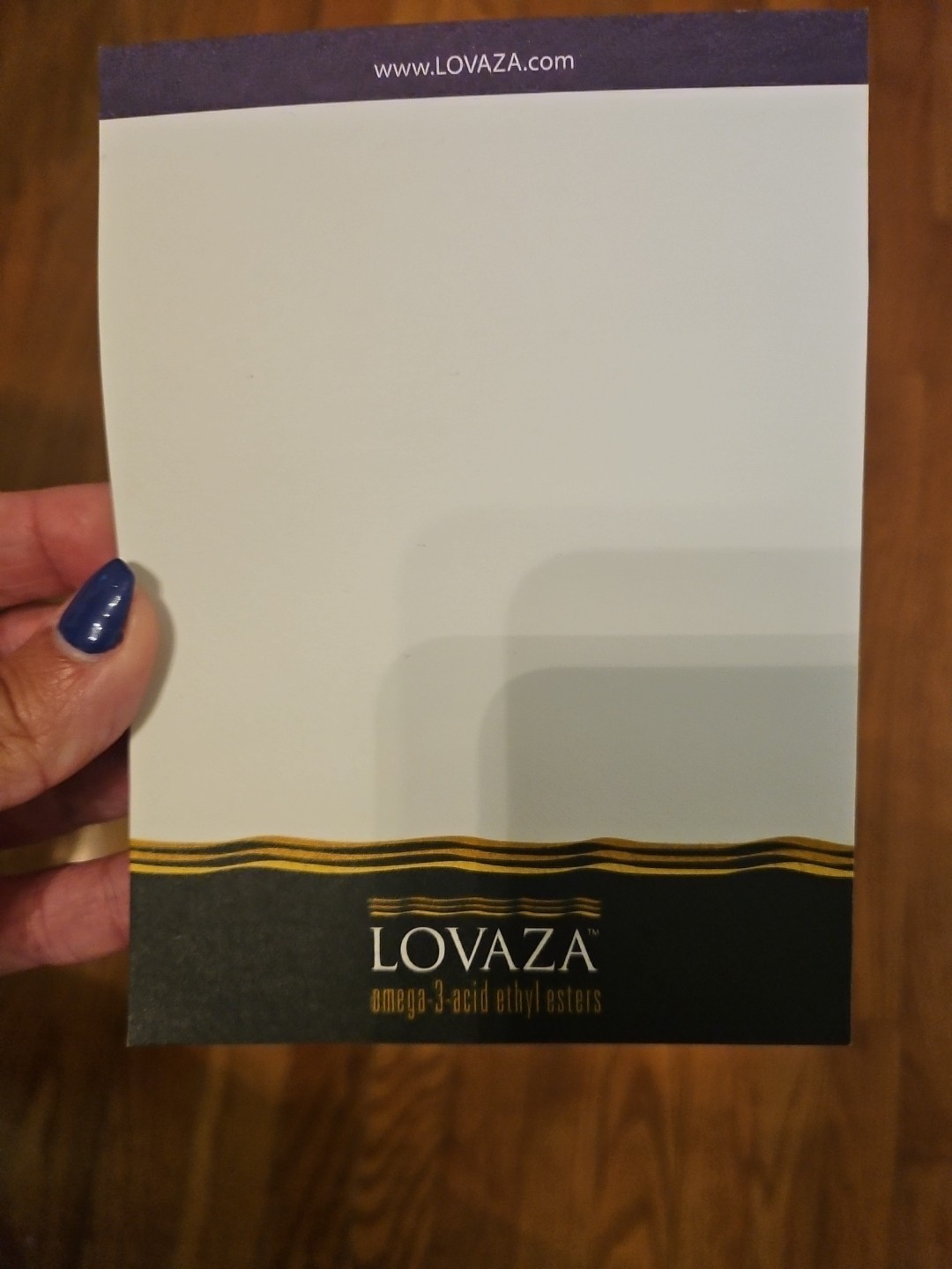 Lovaza Sticky Note Pad Pharmacutical Promo