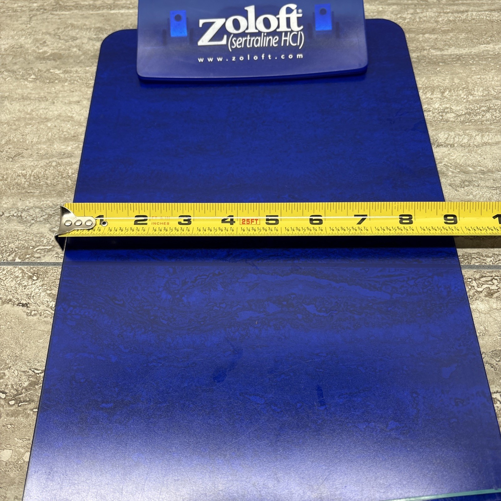 Zoloft Drug Rep Pharmaceutical Promo Blue Clipboard 2000’s Collectible