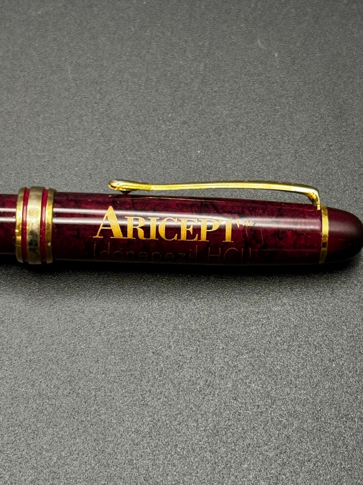 Aricept Heavy Metal PEN Clicker Drug Rep Pharmaceutical Promo Advertising works