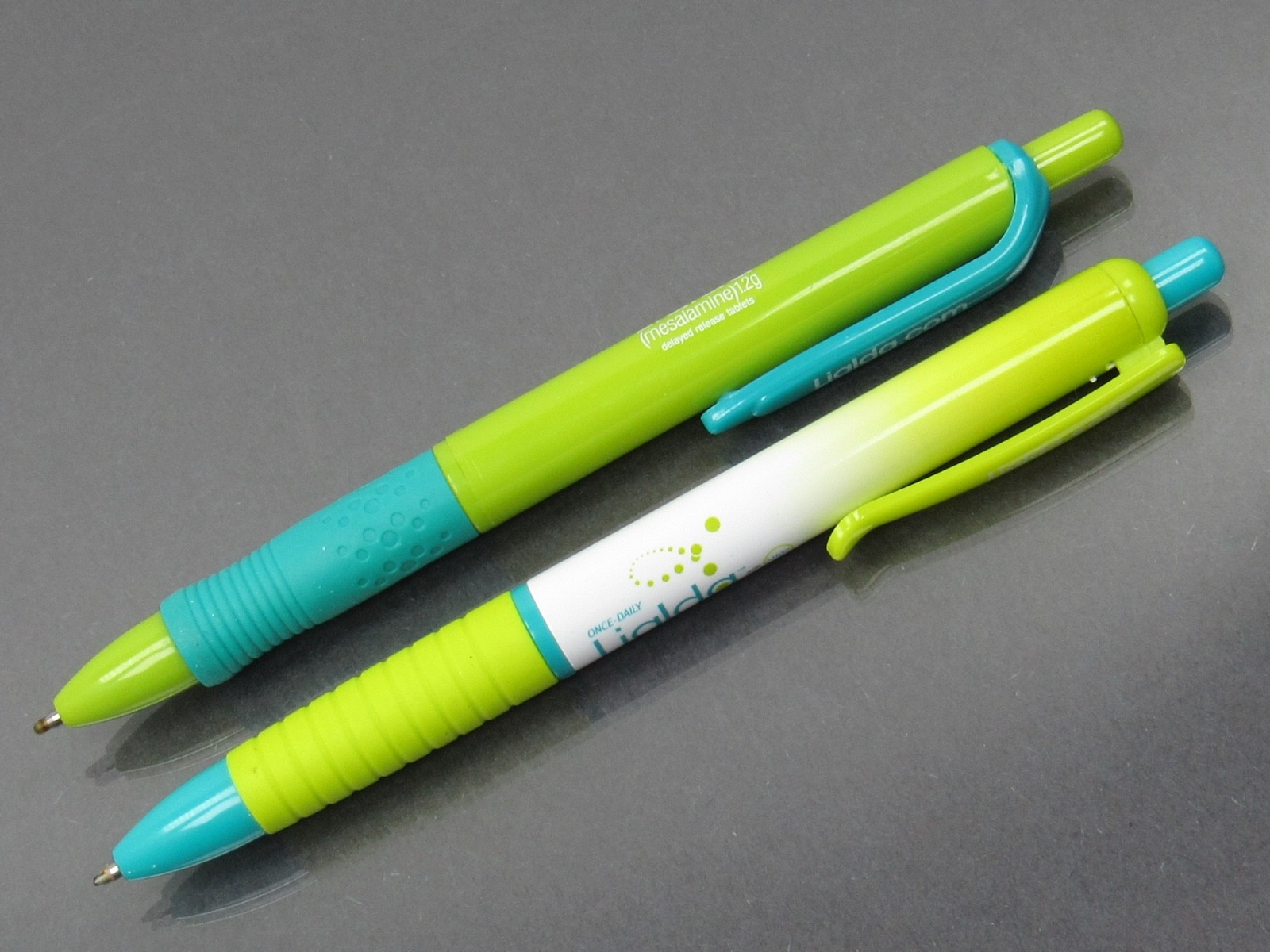 Beautiful Lialda PENS Drug Rep Pharmaceutical Promo Advertising Rare Lot of 2